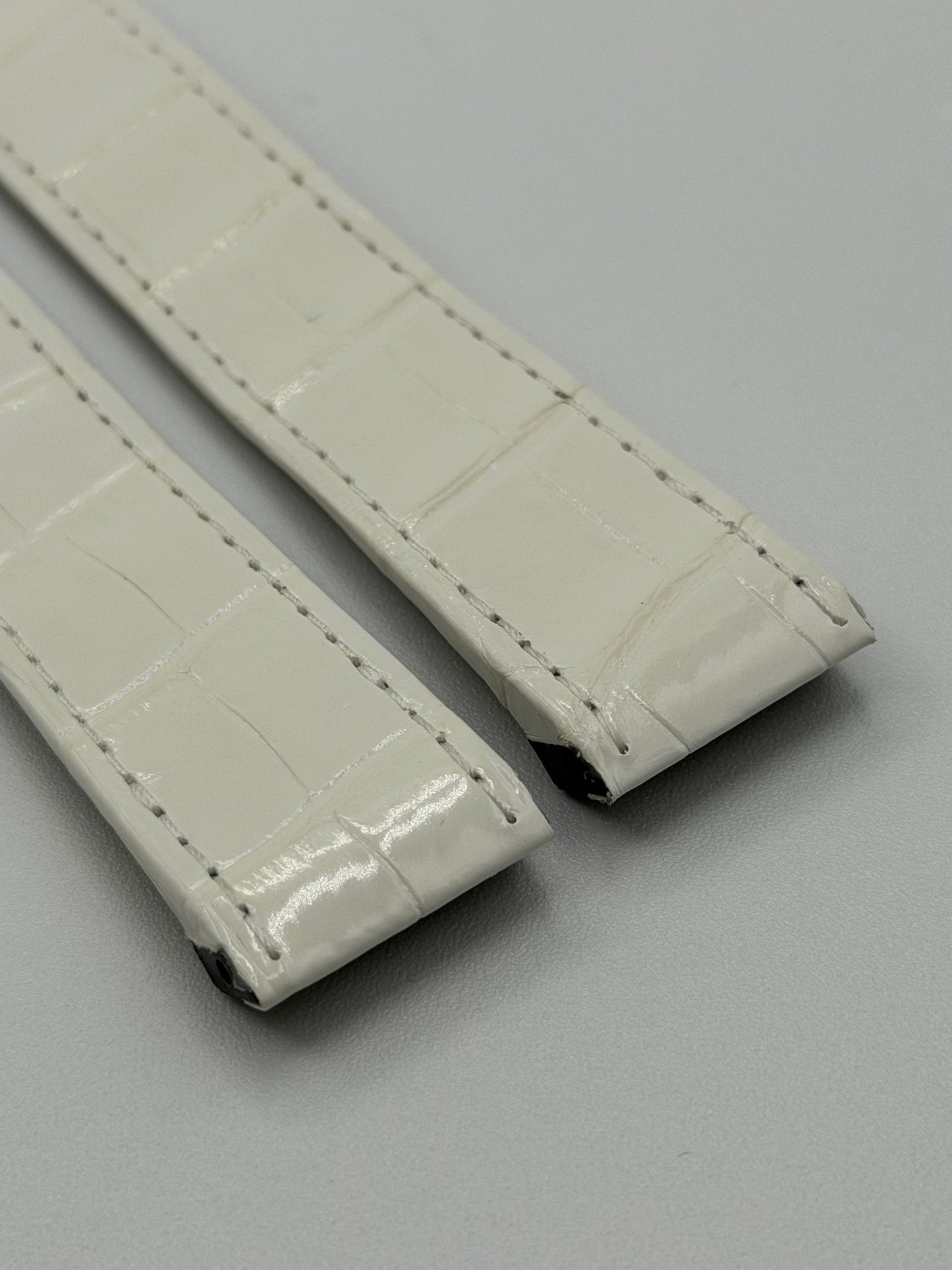 Cartier Santos 100MM cinturino alligatore bianco white KD1M9N22 20/18mm