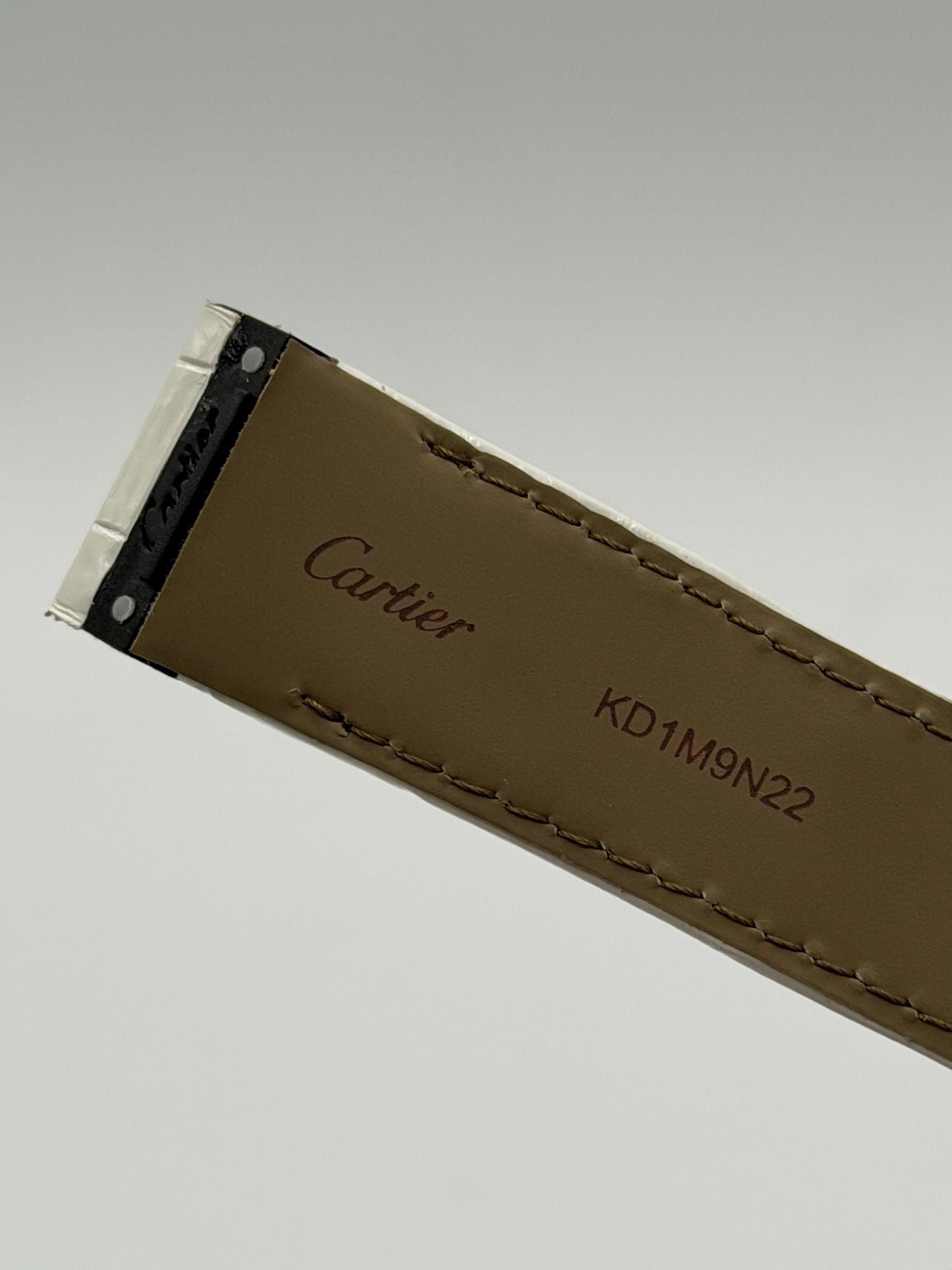 Cartier Santos 100MM cinturino alligatore bianco white KD1M9N22 20/18mm