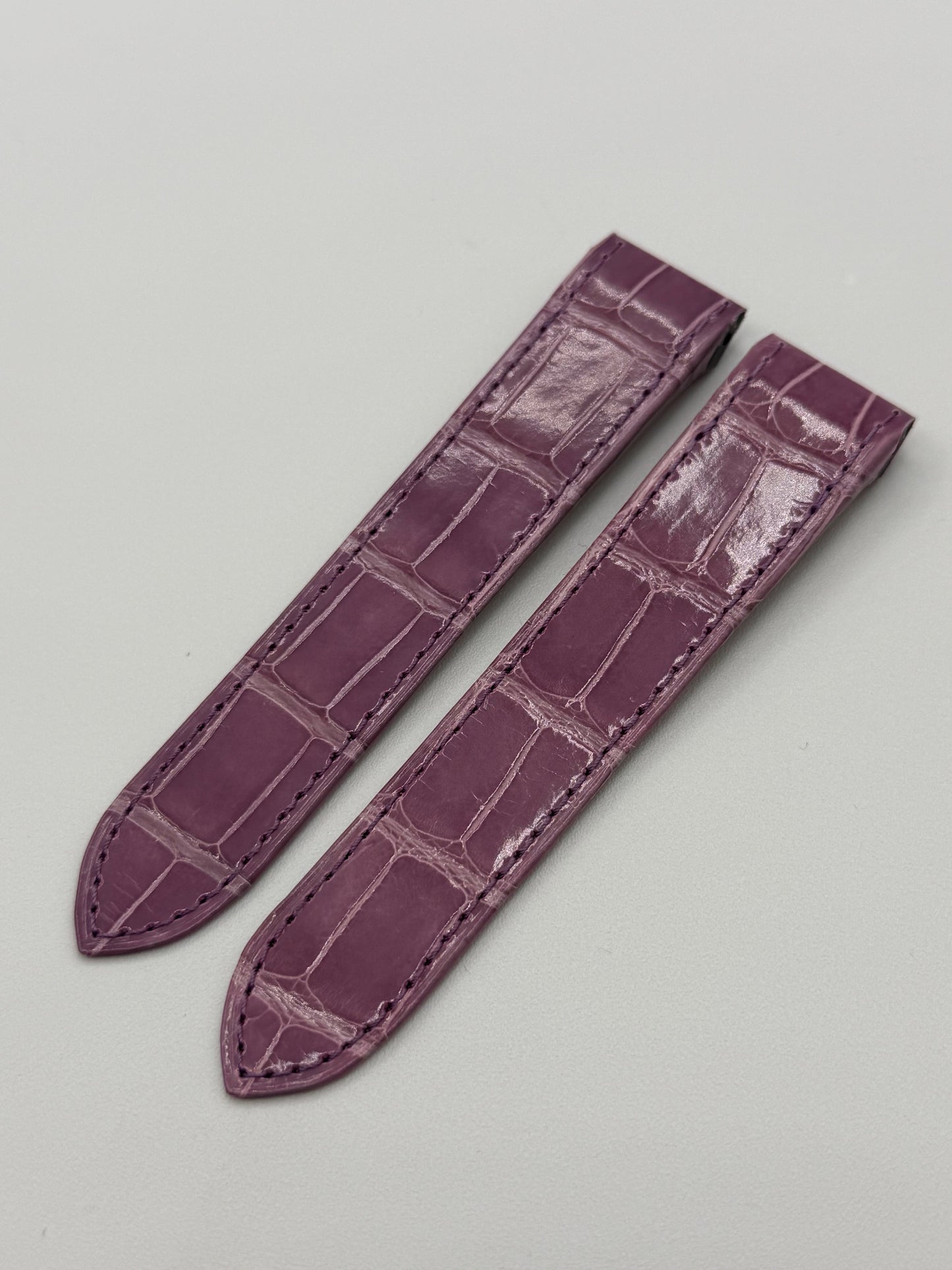 Cartier Santos 100MM cinturino alligatore lilla lilac KD1M9S31 20/18mm