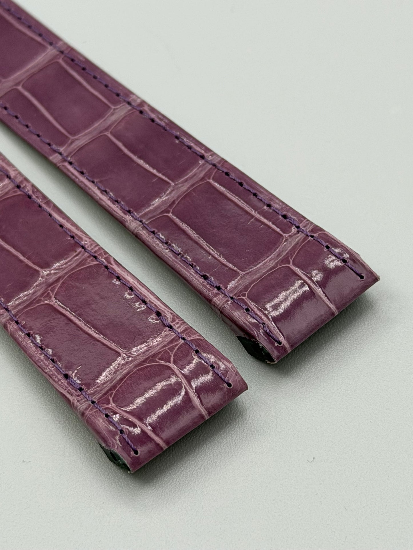 Cartier Santos 100MM cinturino alligatore lilla lilac KD1M9S31 20/18mm