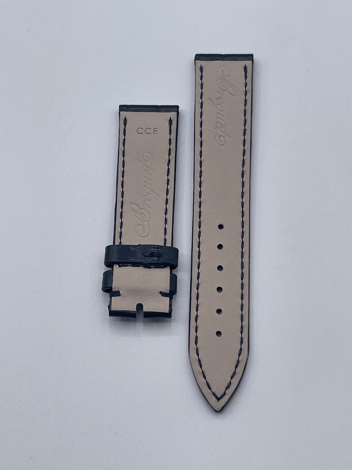 Breguet Classique 9068 alligatore watch strap blu blue 17/16mm
