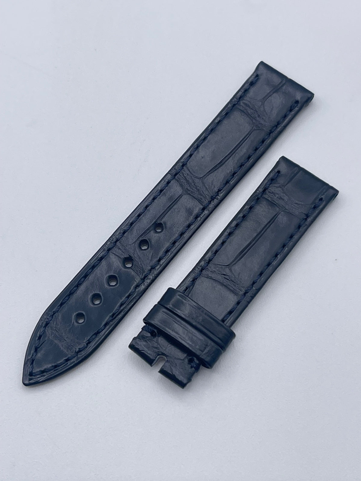 Breguet Classique 9068 alligatore watch strap blu blue 17/16mm