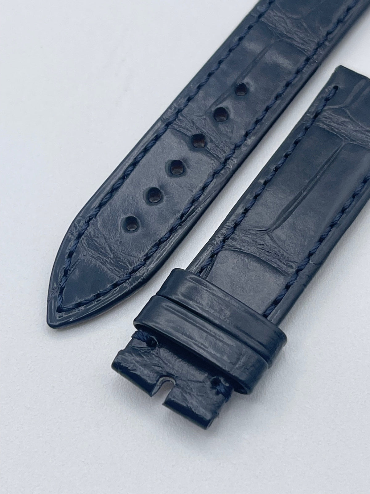Breguet Classique 9068 alligatore watch strap blu blue 17/16mm