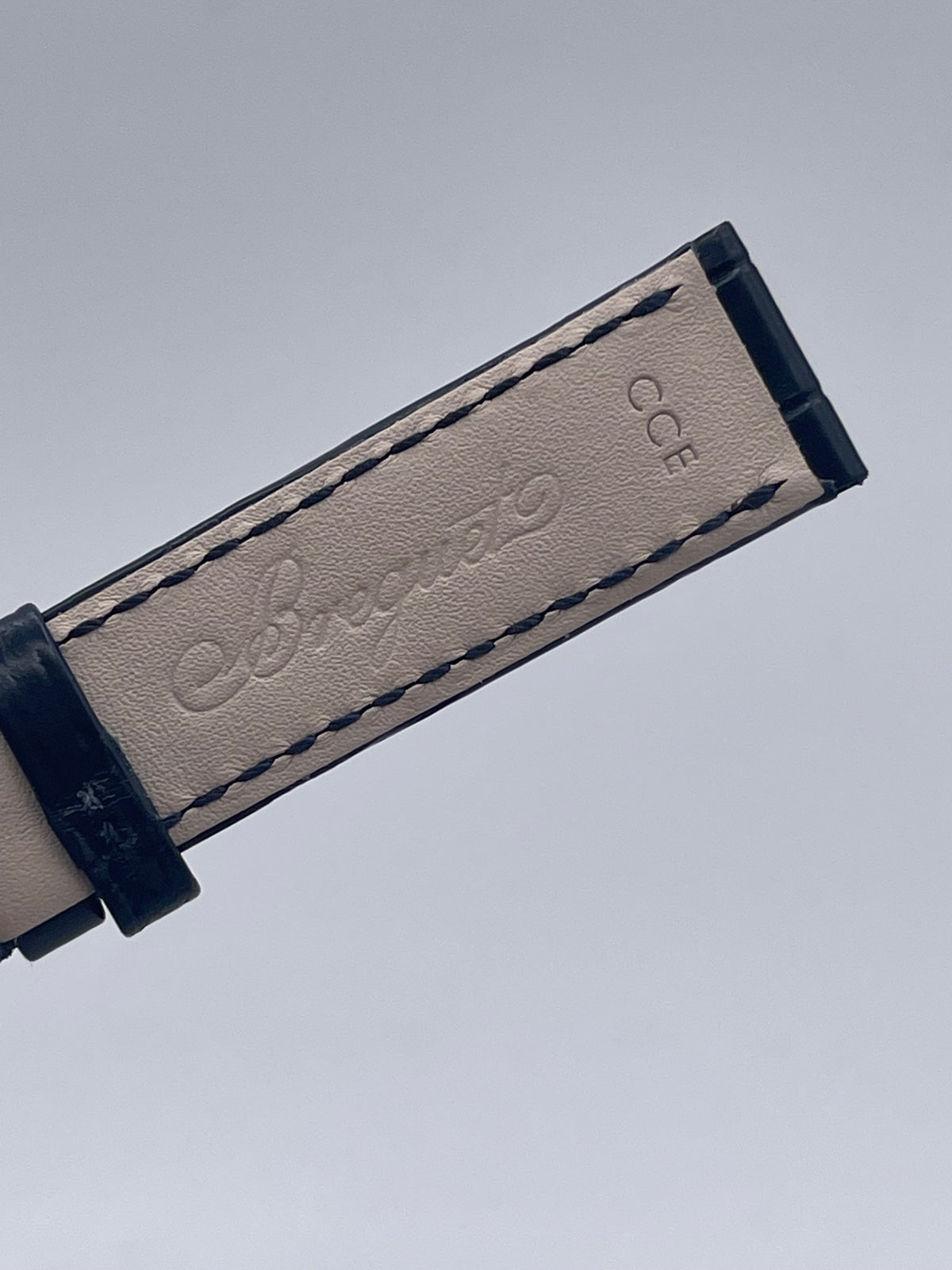 Breguet Classique 9068 alligatore watch strap blu blue 17/16mm