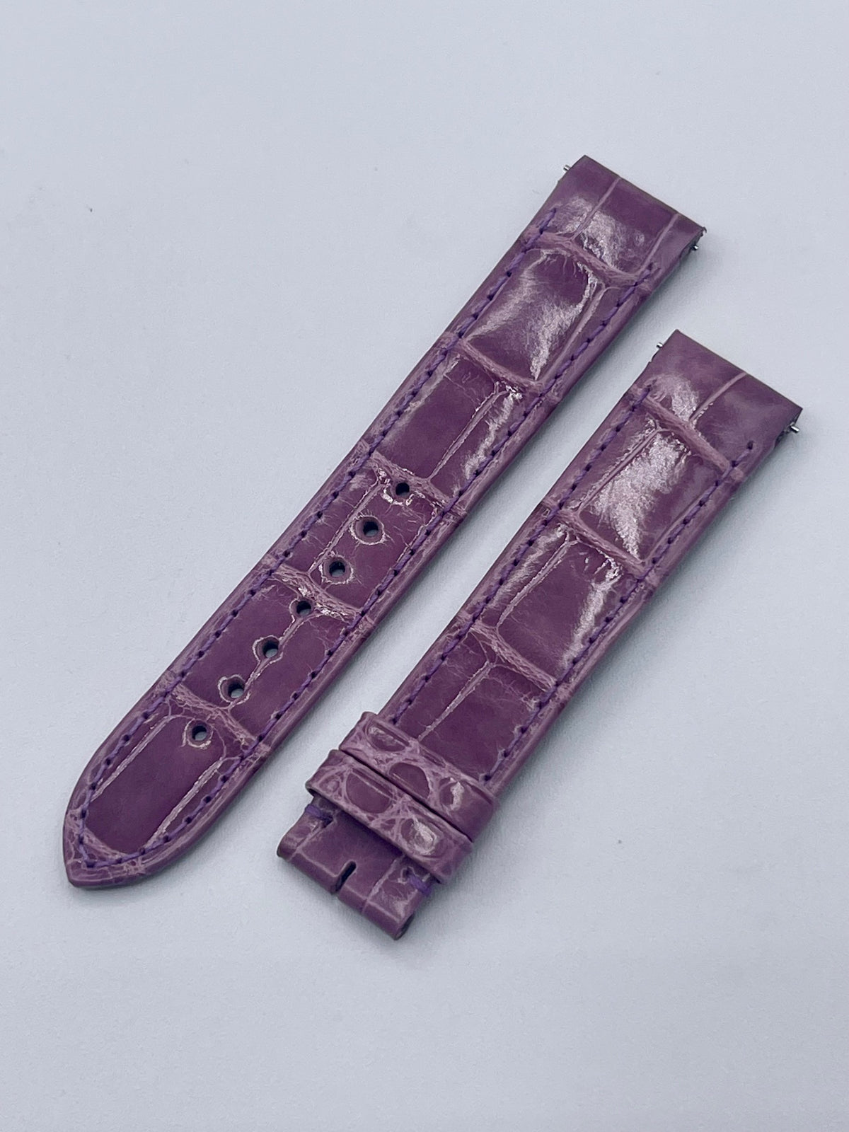 Cartier Santos Dumont GM cinturino alligatore viola purple KDB3ACHF 17,5/16mm