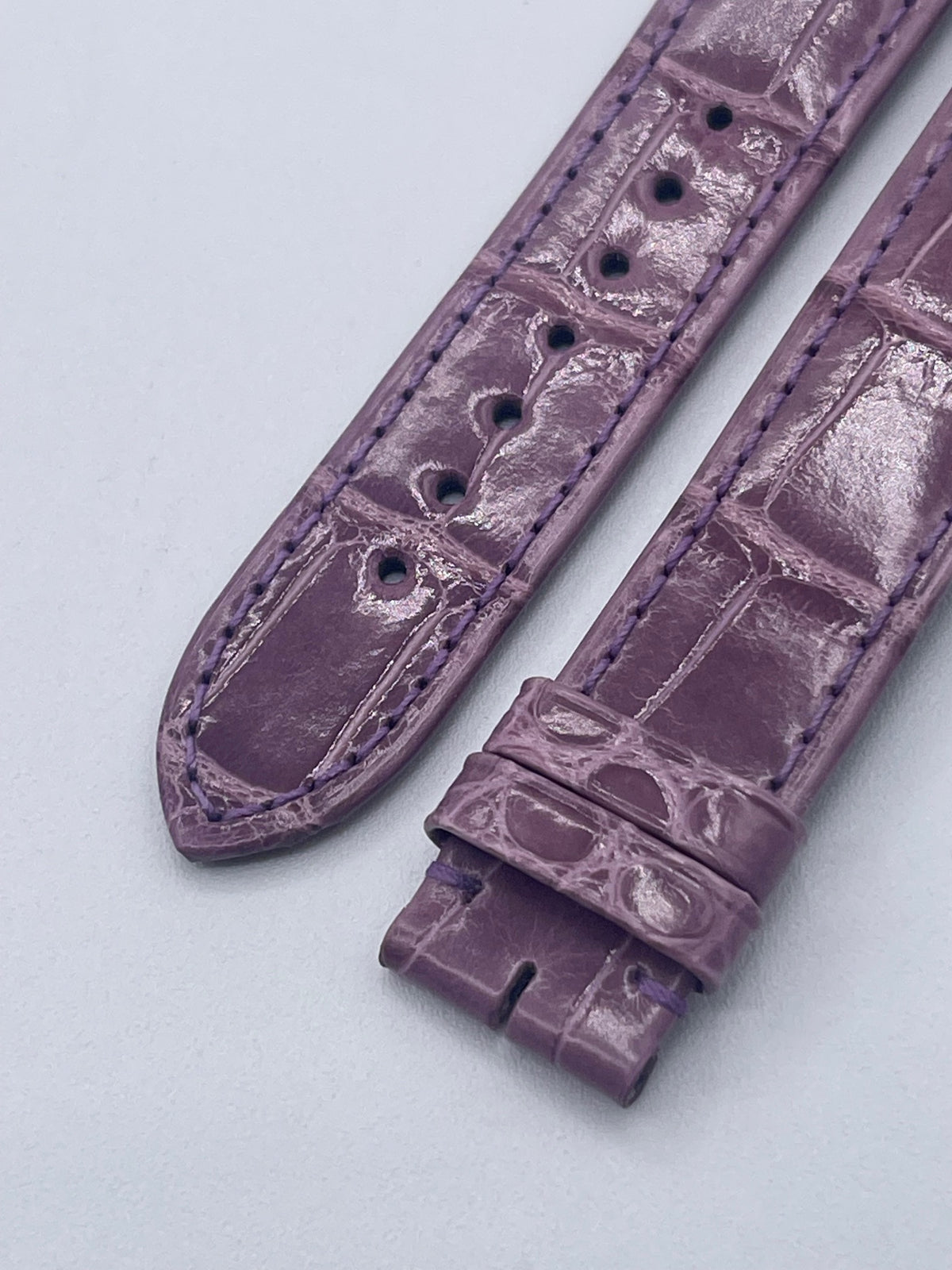 Cartier Santos Dumont GM cinturino alligatore viola purple KDB3ACHF 17,5/16mm