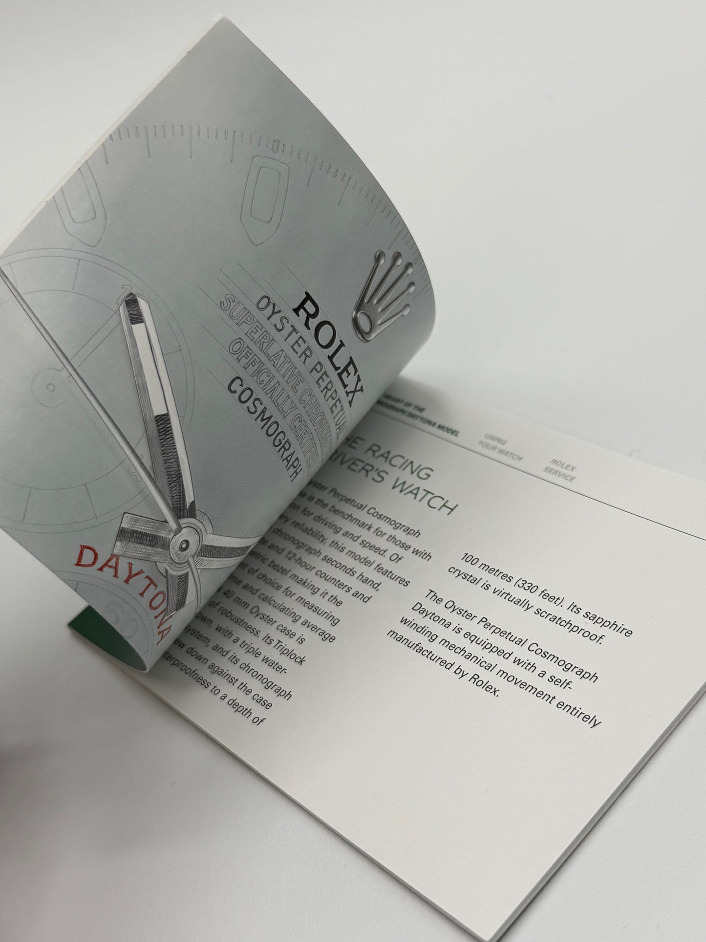 Rolex Daytona libretto corredo orologio watch booklet 9.2017 inglese