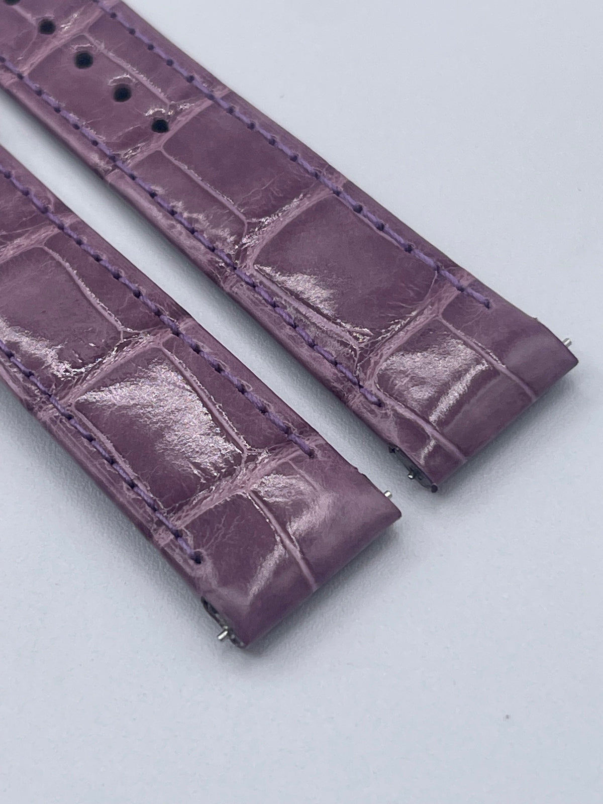 Cartier Santos Dumont GM cinturino alligatore viola purple KDB3ACHF 17,5/16mm
