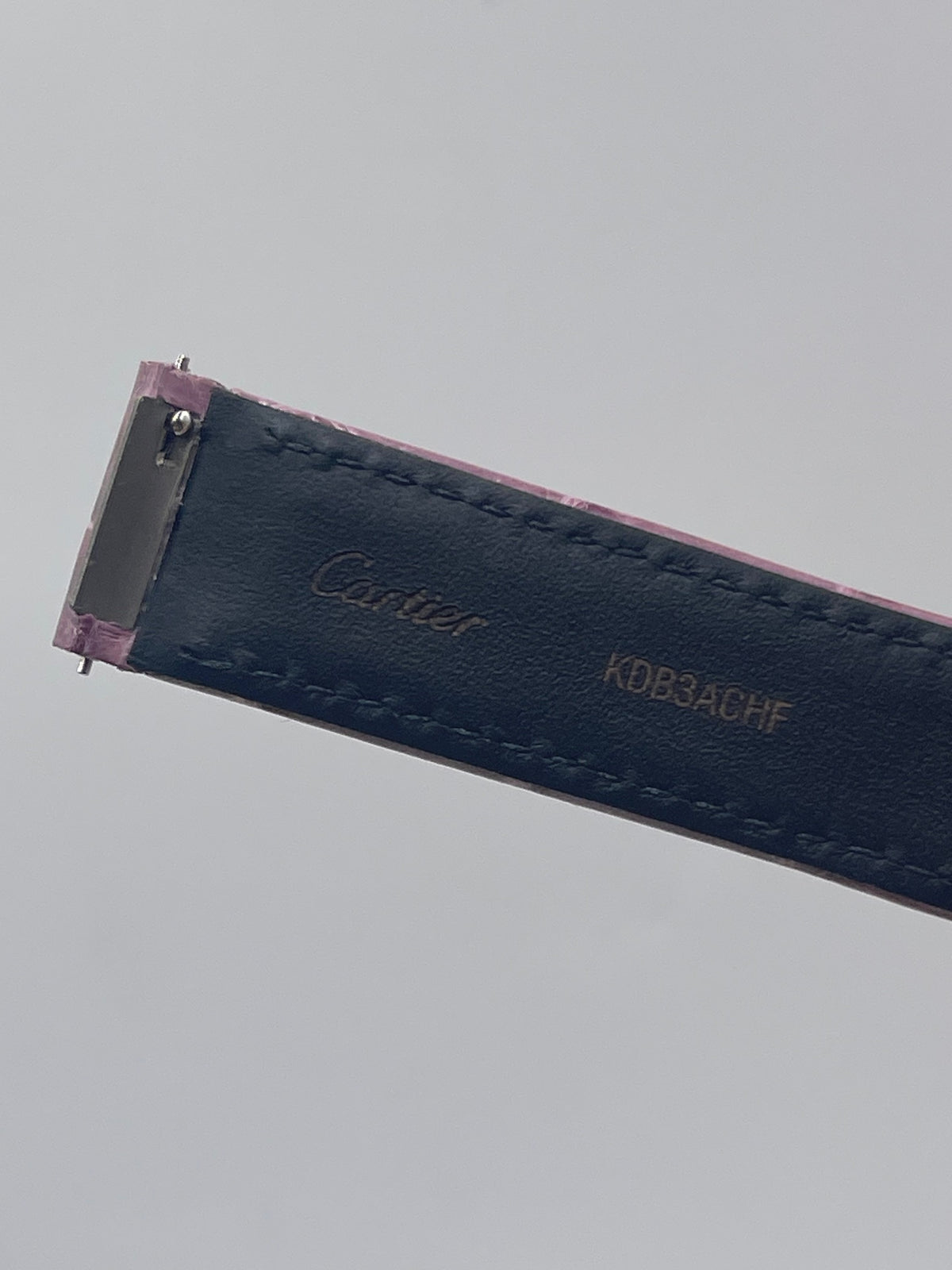 Cartier Santos Dumont GM cinturino alligatore viola purple KDB3ACHF 17,5/16mm