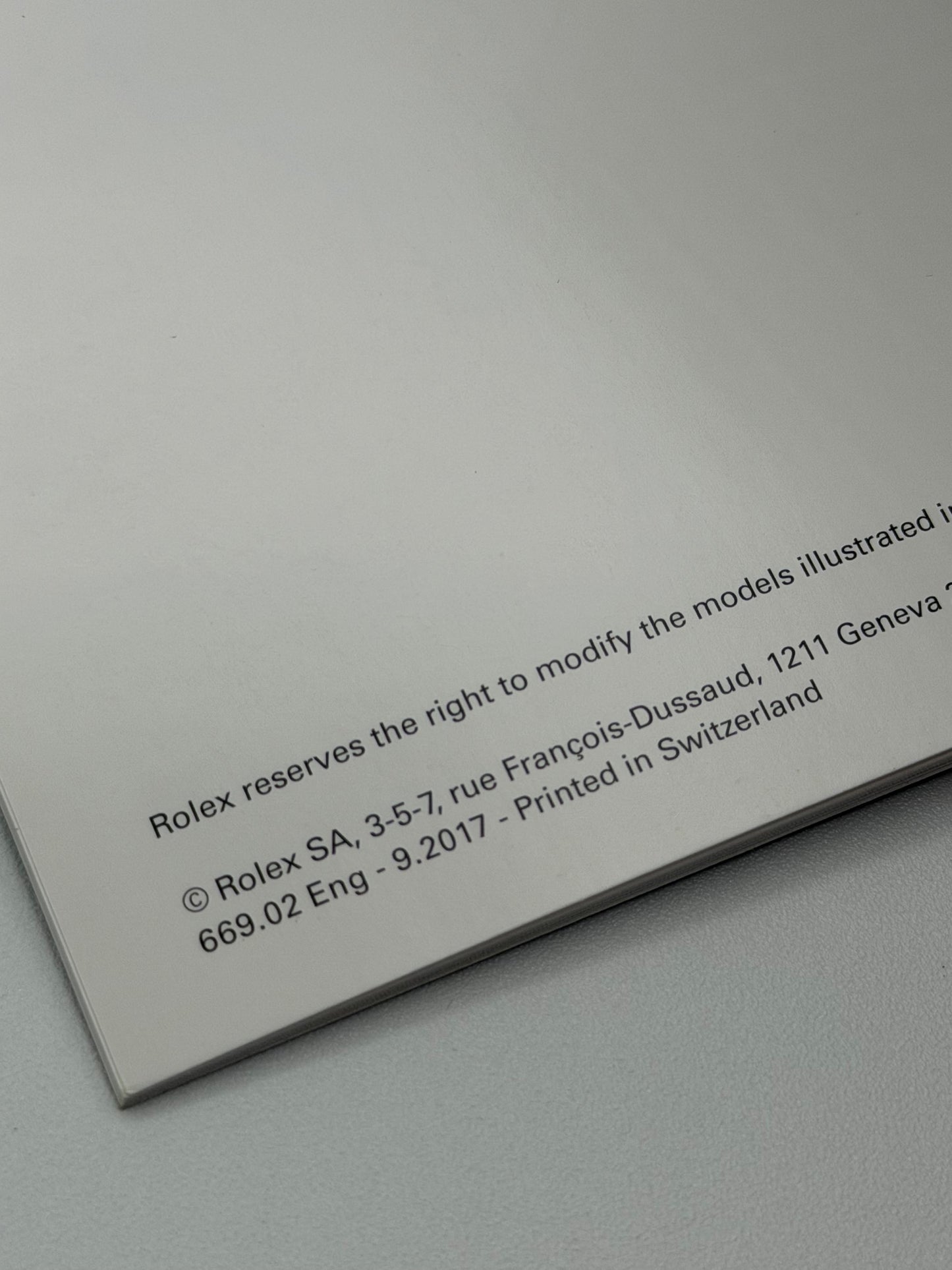 Rolex Daytona libretto corredo orologio watch booklet 9.2017 inglese