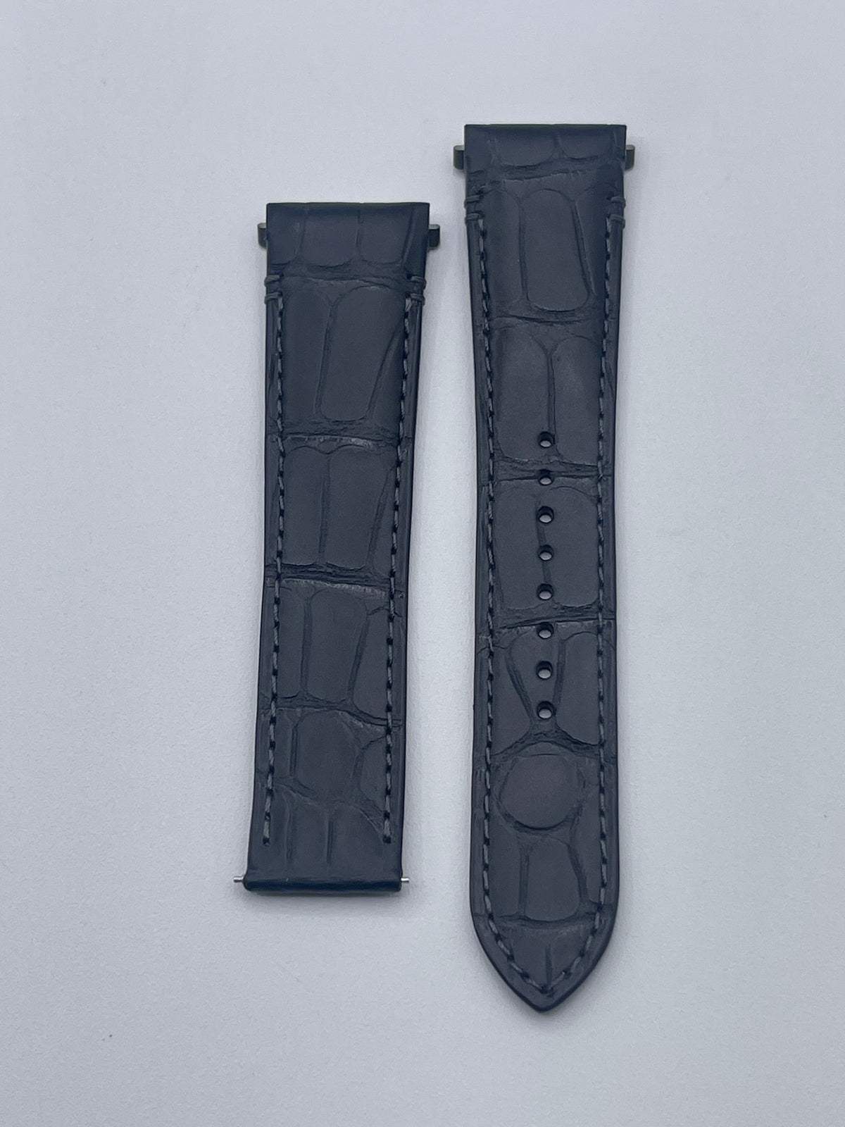 Cartier Santos cinturino orologio strap pelle alligatore nero KDAULAKX 21/18mm