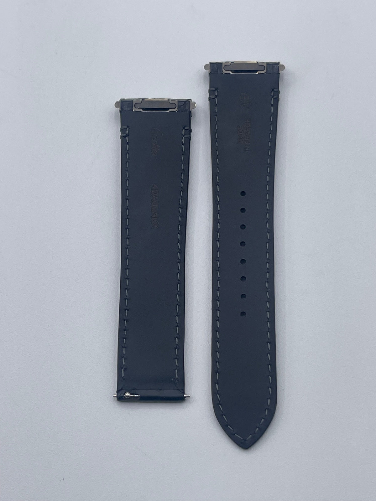 Cartier Santos cinturino orologio strap pelle alligatore nero KDAULAKX 21/18mm