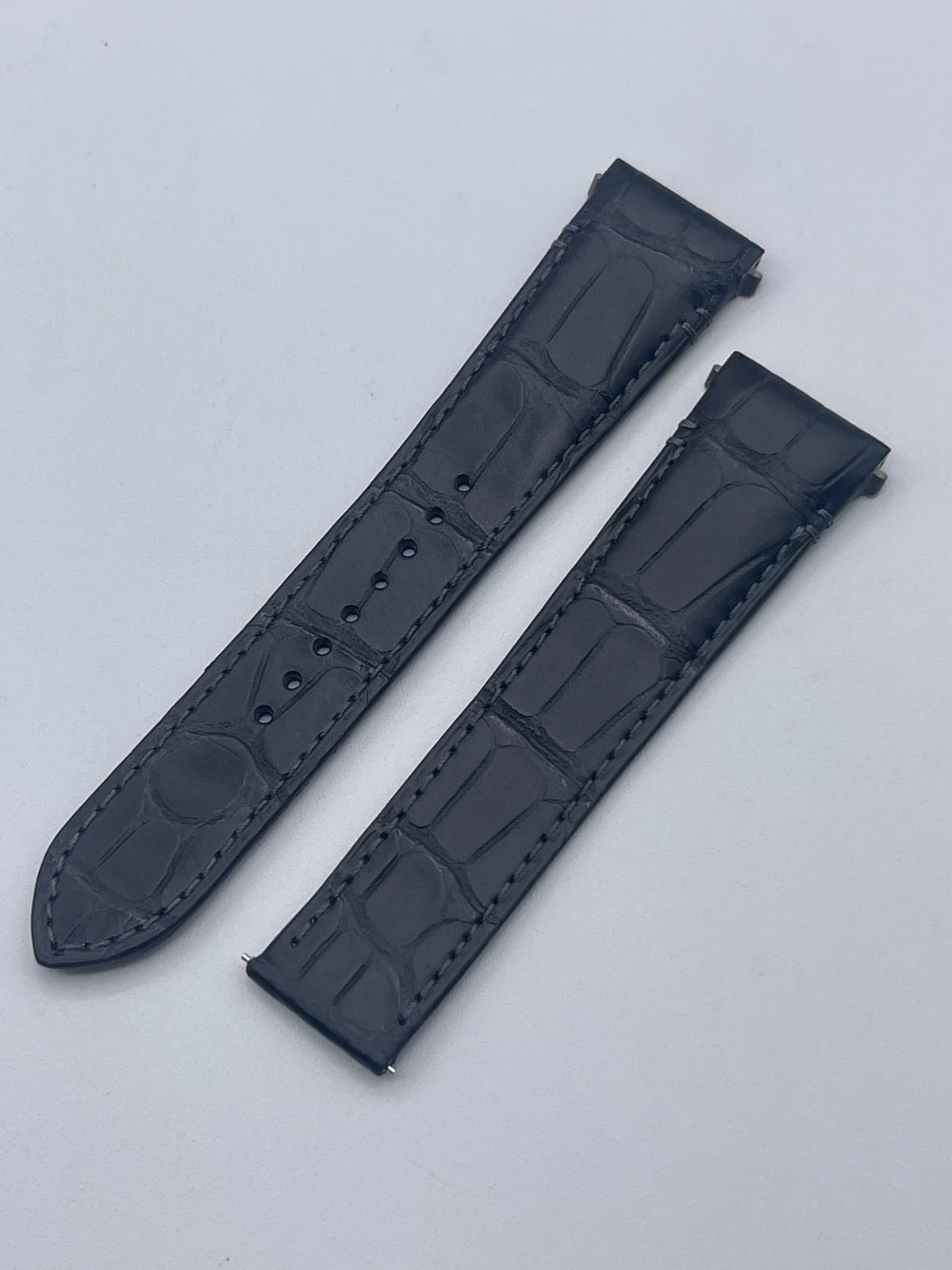 Cartier Santos cinturino orologio strap pelle alligatore nero KDAULAKX 21/18mm