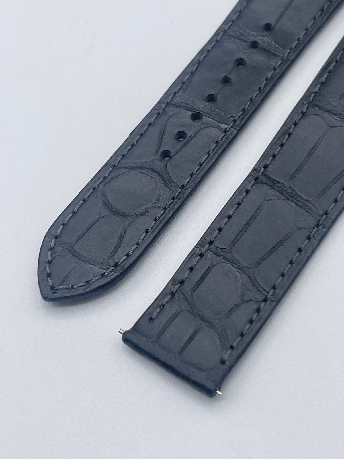 Cartier Santos cinturino orologio strap pelle alligatore nero KDAULAKX 21/18mm