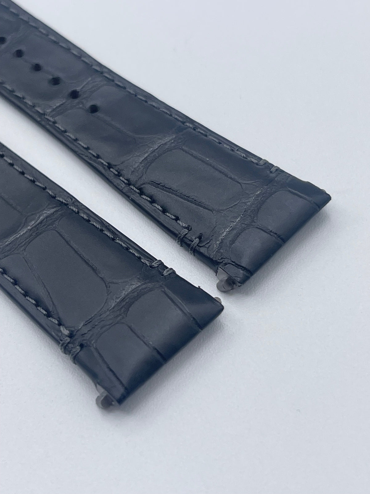 Cartier Santos cinturino orologio strap pelle alligatore nero KDAULAKX 21/18mm
