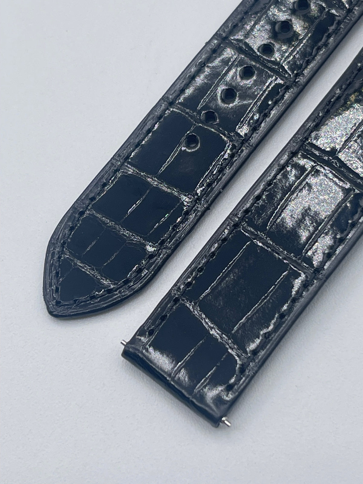 Cartier Pasha 41 cinturino orologio pelle alligatore nero black KDAHL037 21/18mm