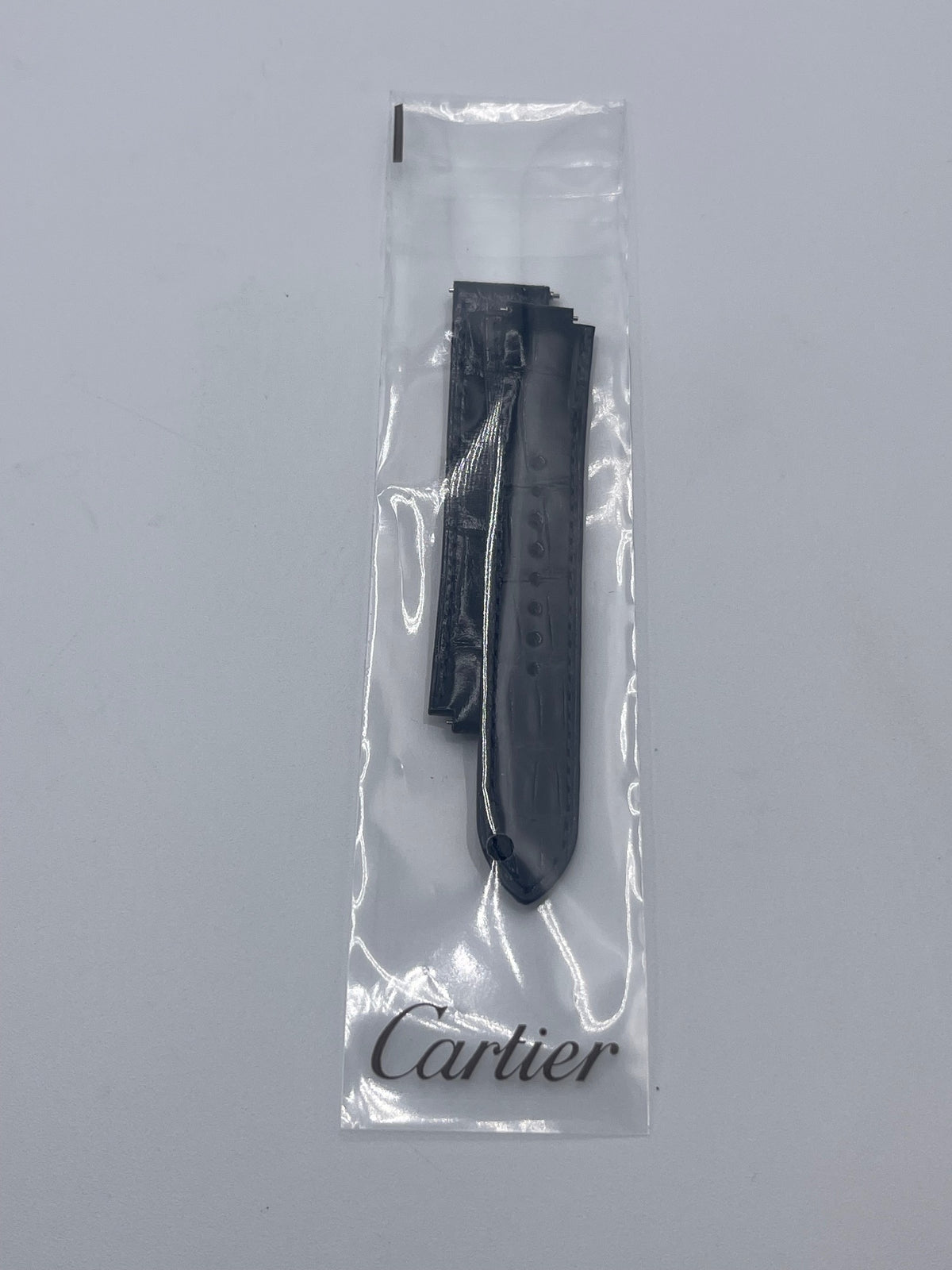 Cartier Ballon Bleu cinturino orologio alligatore blu marino KDAFYN76 18.5/16mm