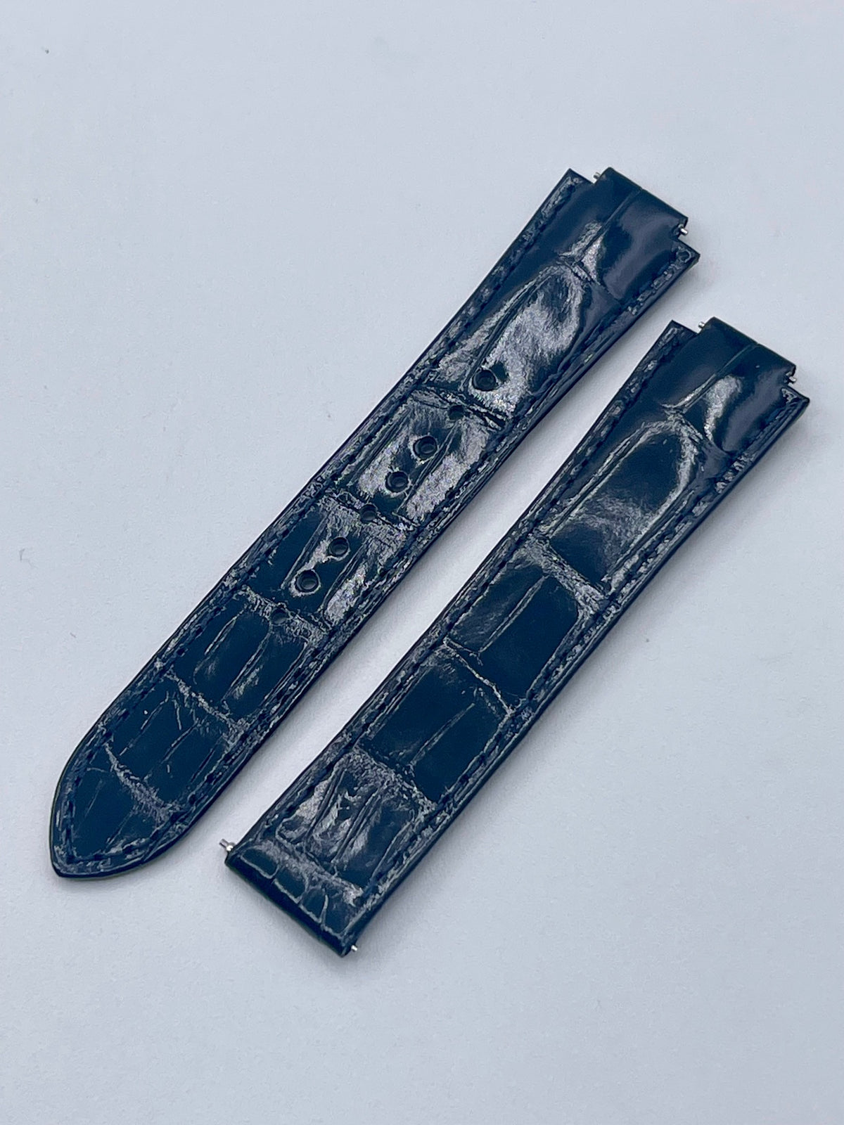 Cartier Ballon Bleu cinturino orologio alligatore blu marino KDAFYN76 18.5/16mm