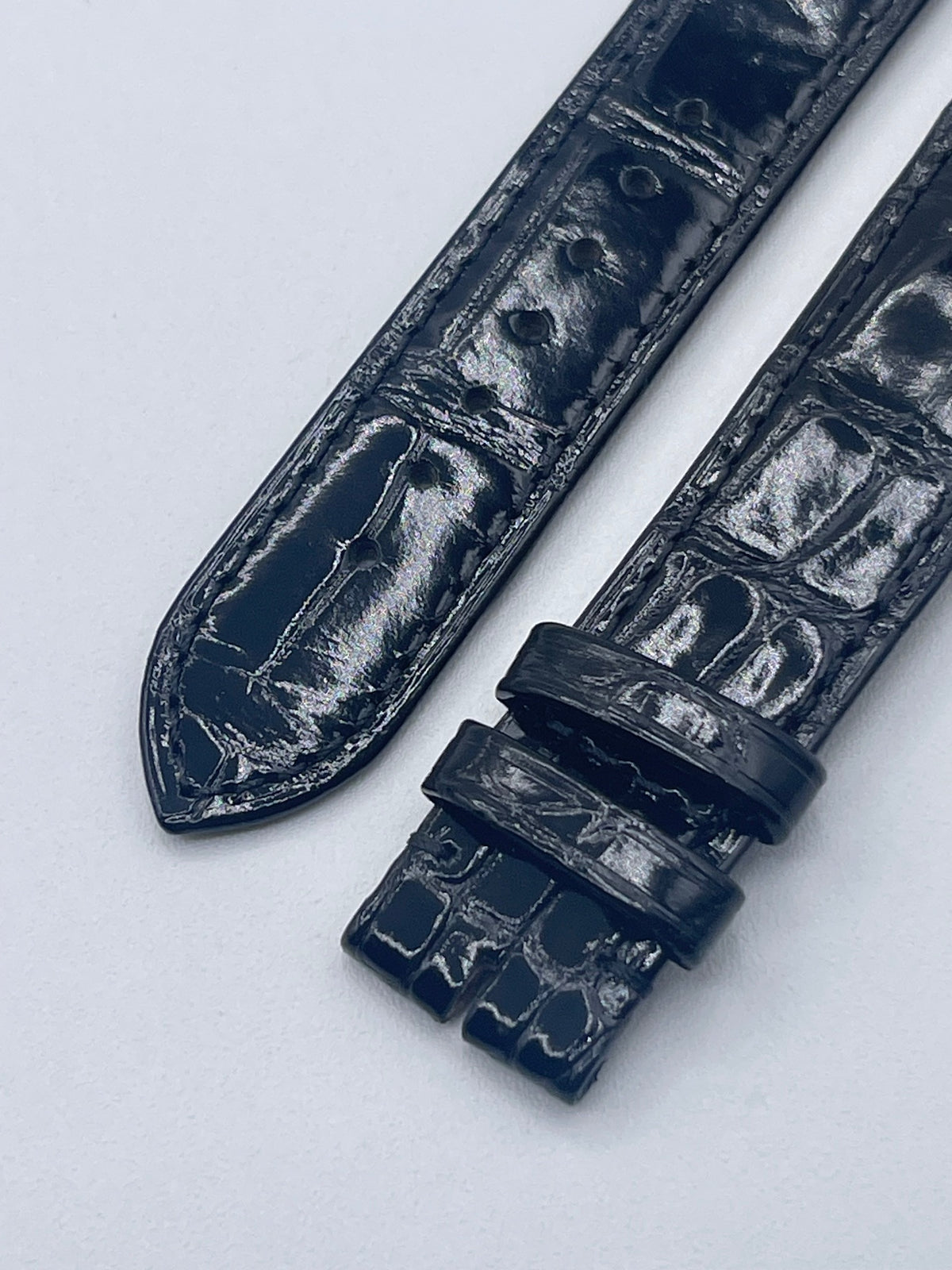 Cartier Tank GM cinturino orologio alligatore nero KD8TB037 19/16mm