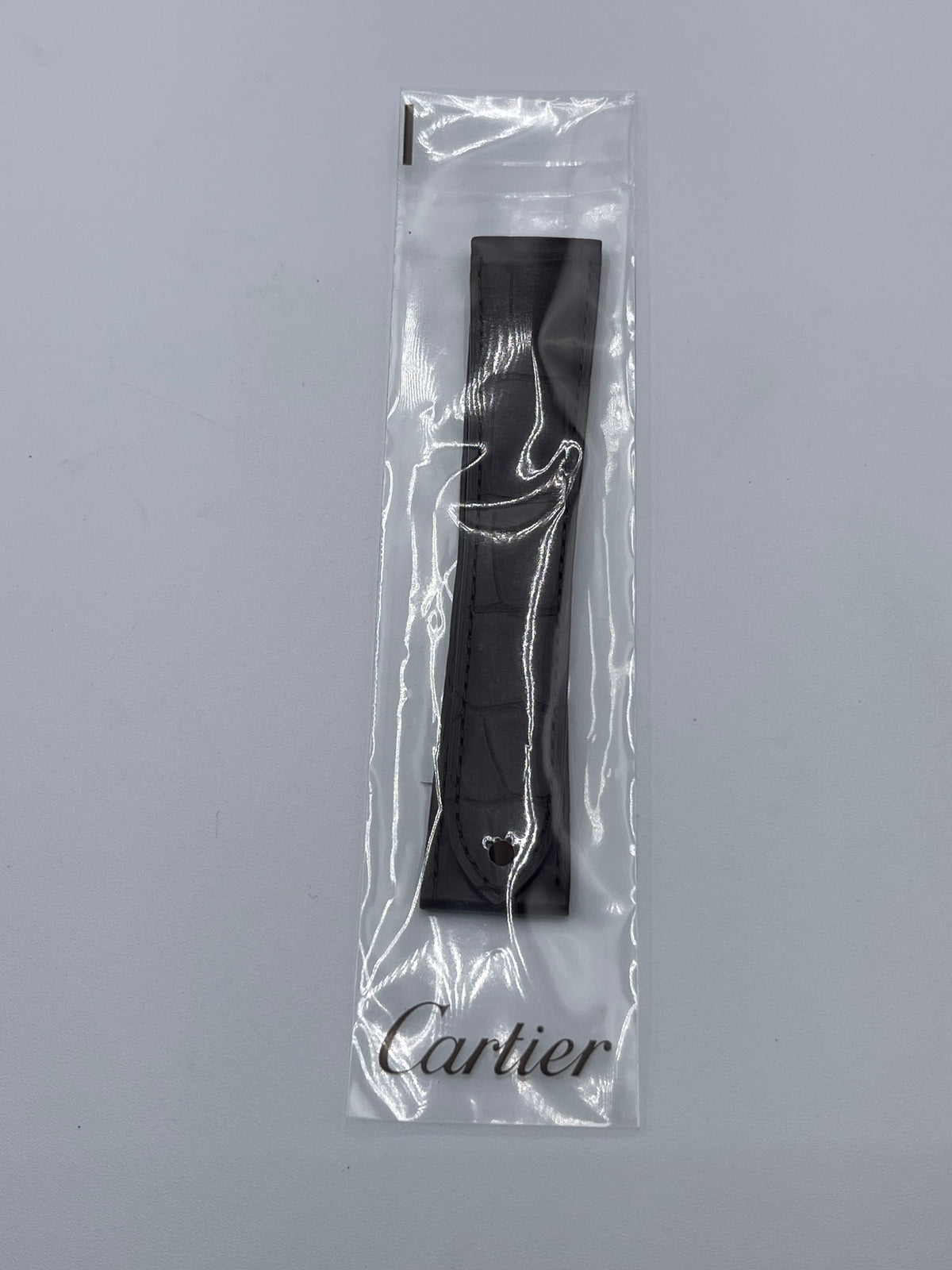 Cartier Rotonde cinturino orologio pelle alligatore marrone KD4JJM52 22/18