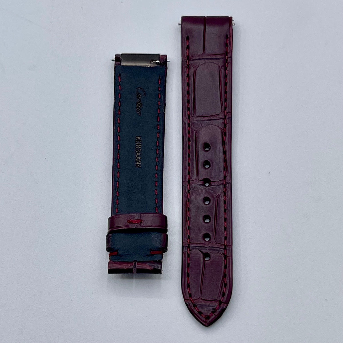 Cartier Santos Dumont GM cinturino bordeaux burgundy KDB3AAN4 17,5/16mm