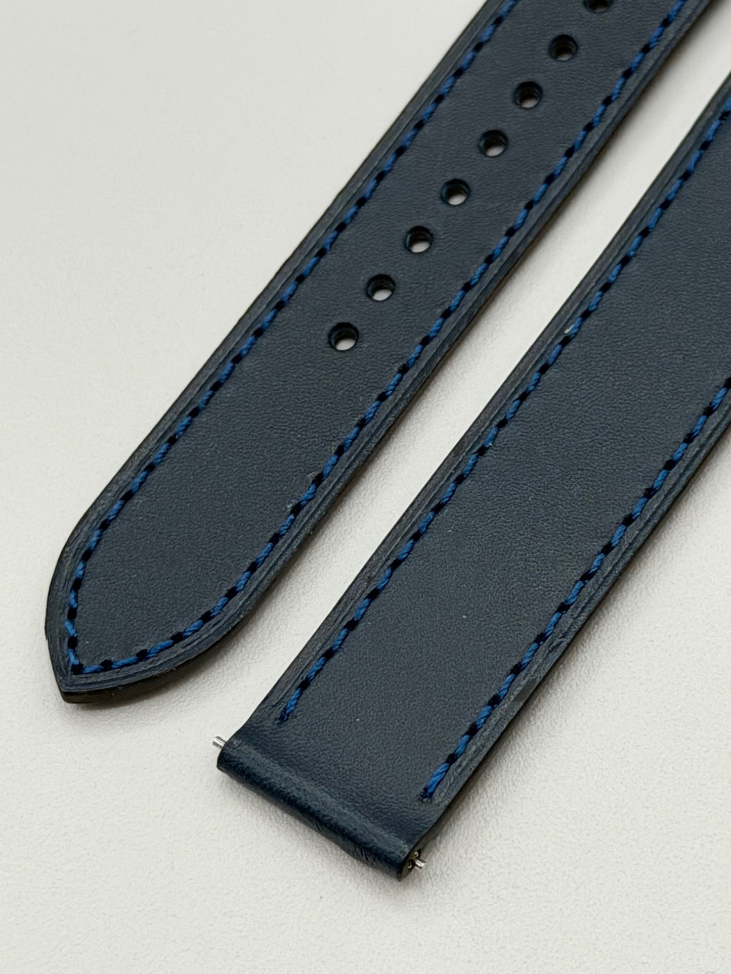 Cartier Santos cinturino orologio pelle blu vegetale blue KDATLABM 18.5/16