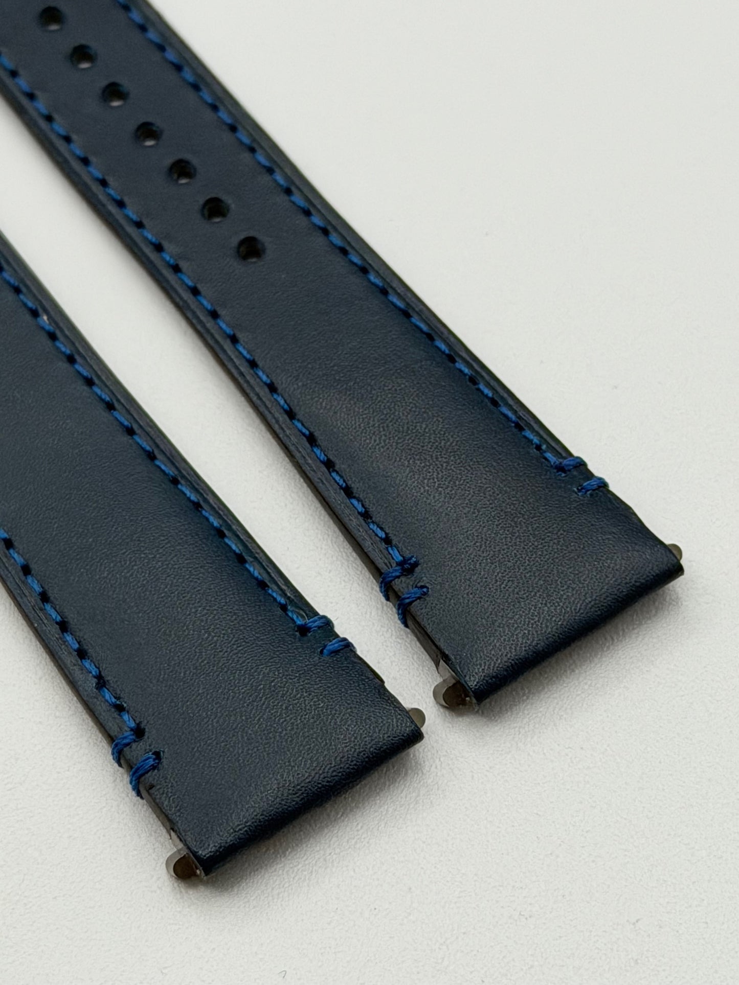 Cartier Santos cinturino orologio pelle blu vegetale blue KDATLABM 18.5/16