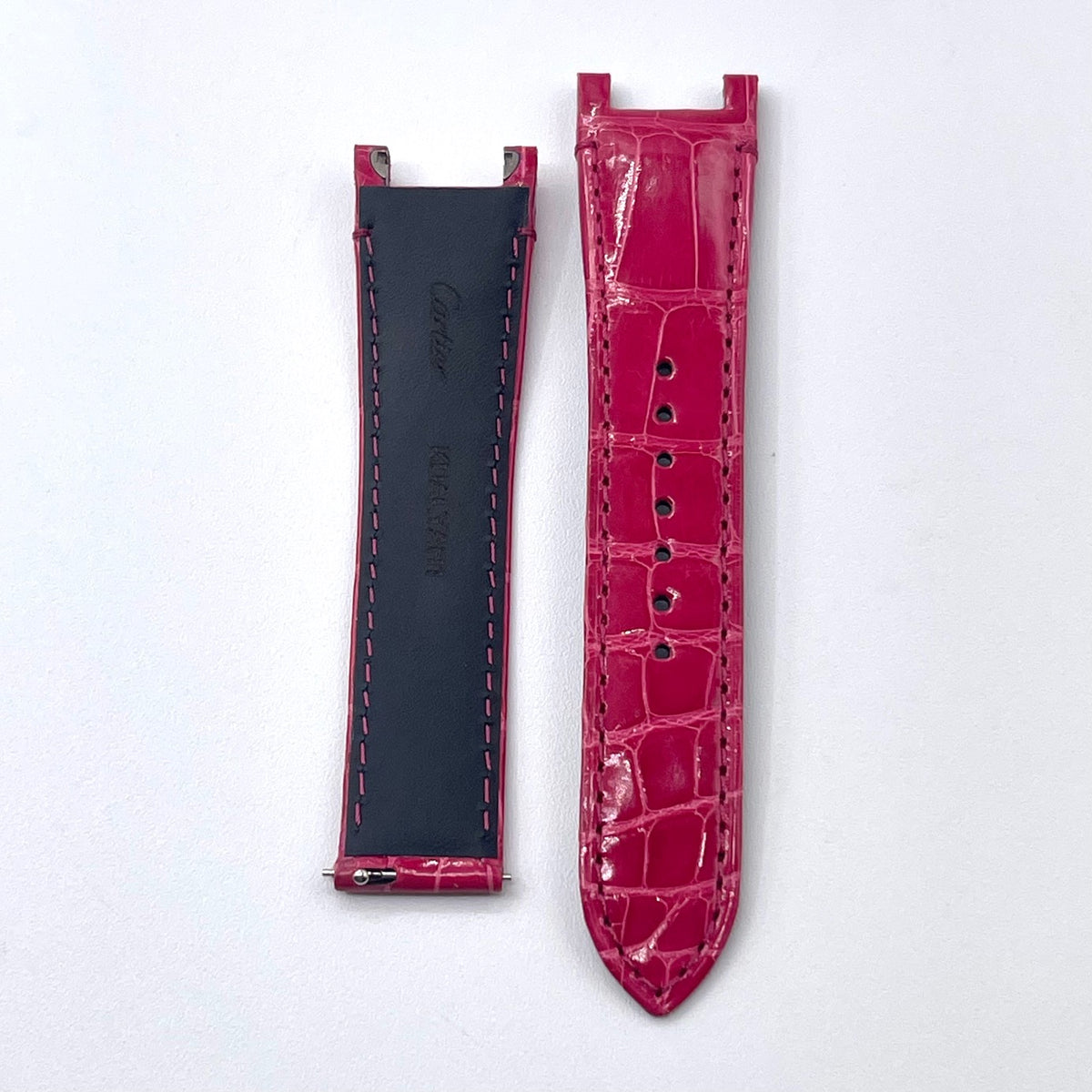 Cartier Pasha 35 cinturino orologio pelle fucsia KDALYAH1 19/16mm