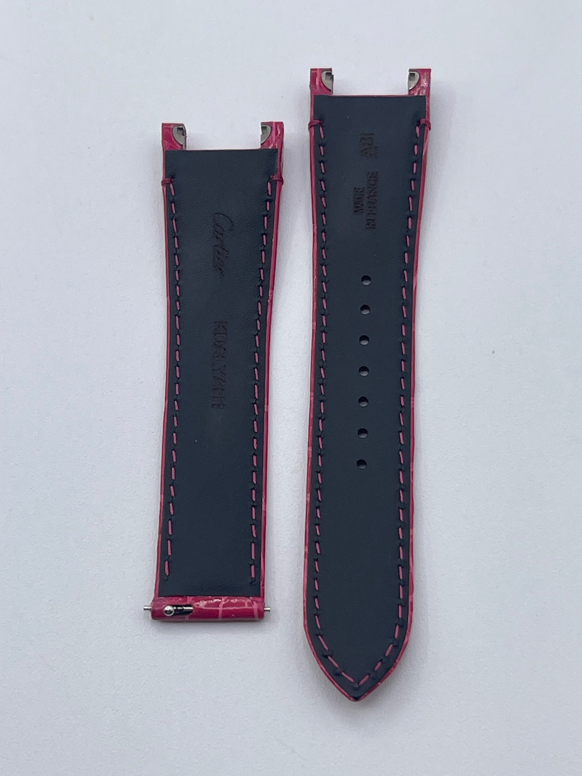 Cartier Pasha 35 cinturino orologio pelle fucsia KDALYAH1 19/16mm