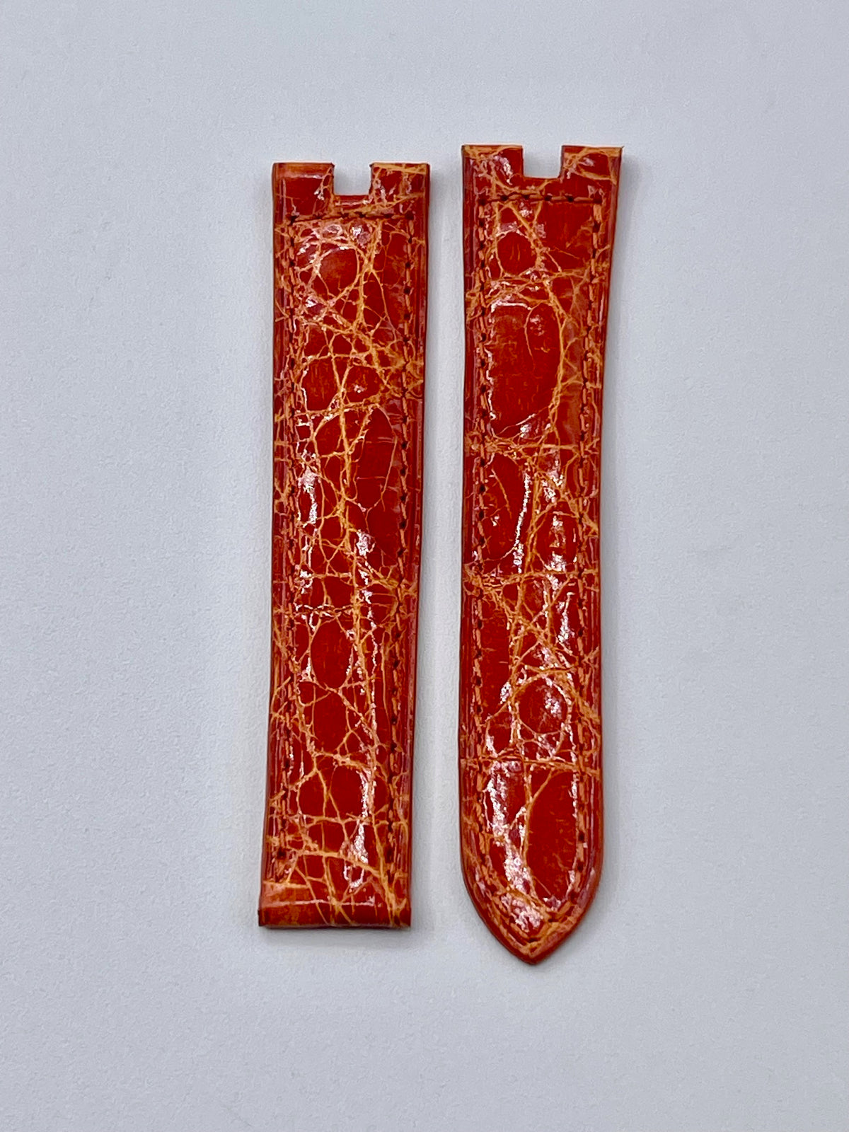 Cartier cinturino orologio pelle alligatore arancione orange KD05CF19 16/14mm