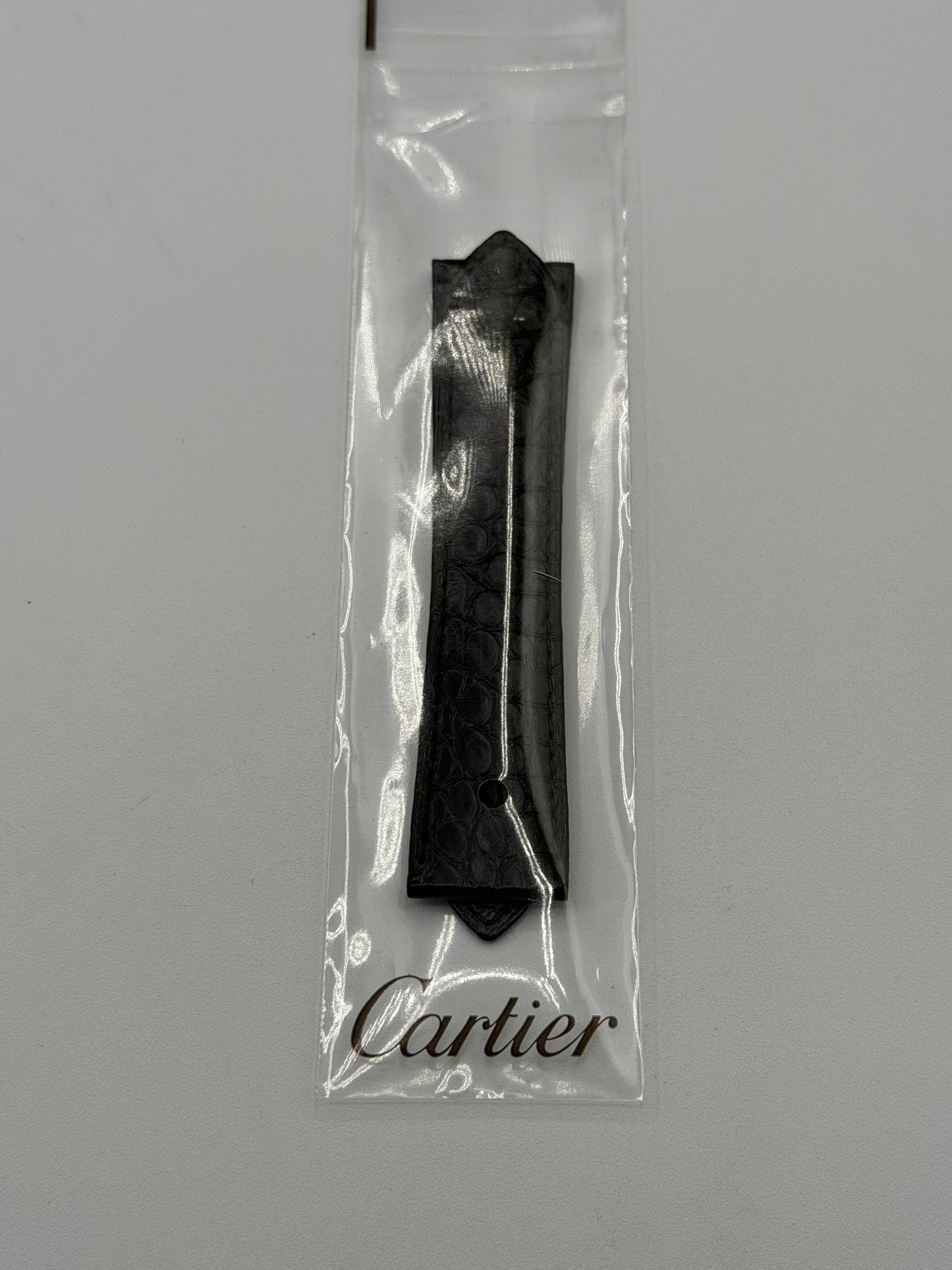 Cartier Tank cinturino orologio pelle alligatore nero black ref.KD98XT19 21/18mm