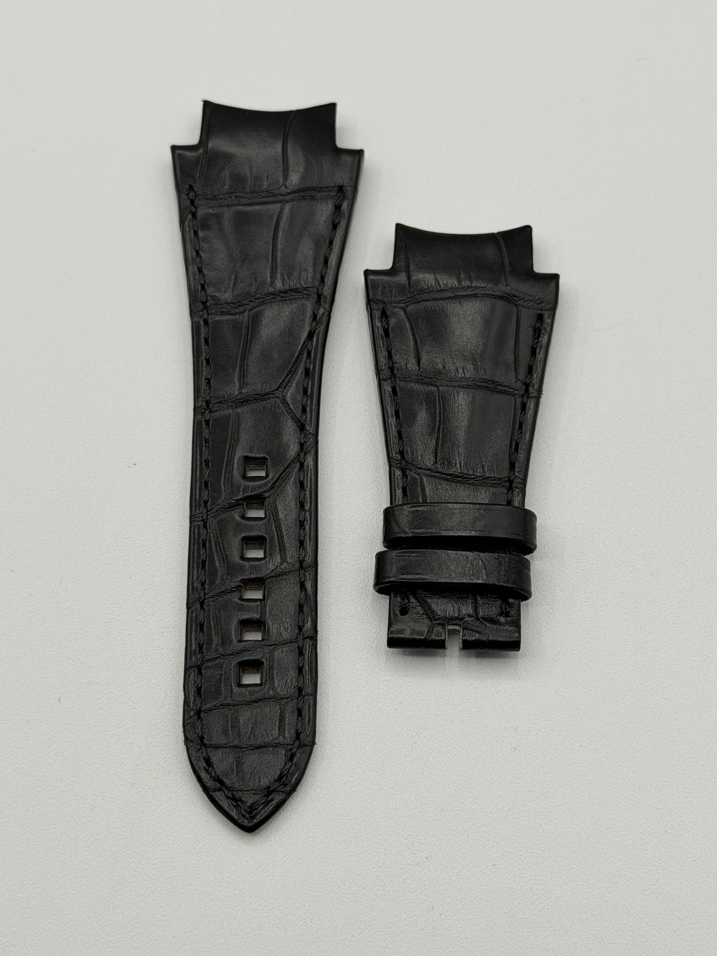 Harry Winston Ocean cinturino alligatore nero black strap 29/18mm
