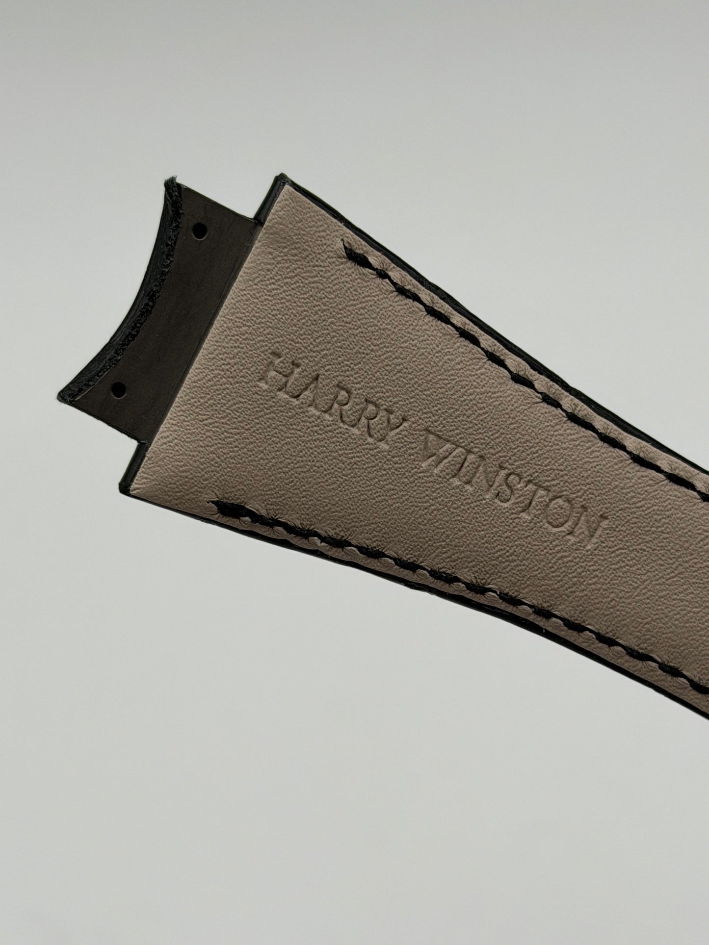 Harry Winston Ocean cinturino alligatore nero black strap 29/18mm