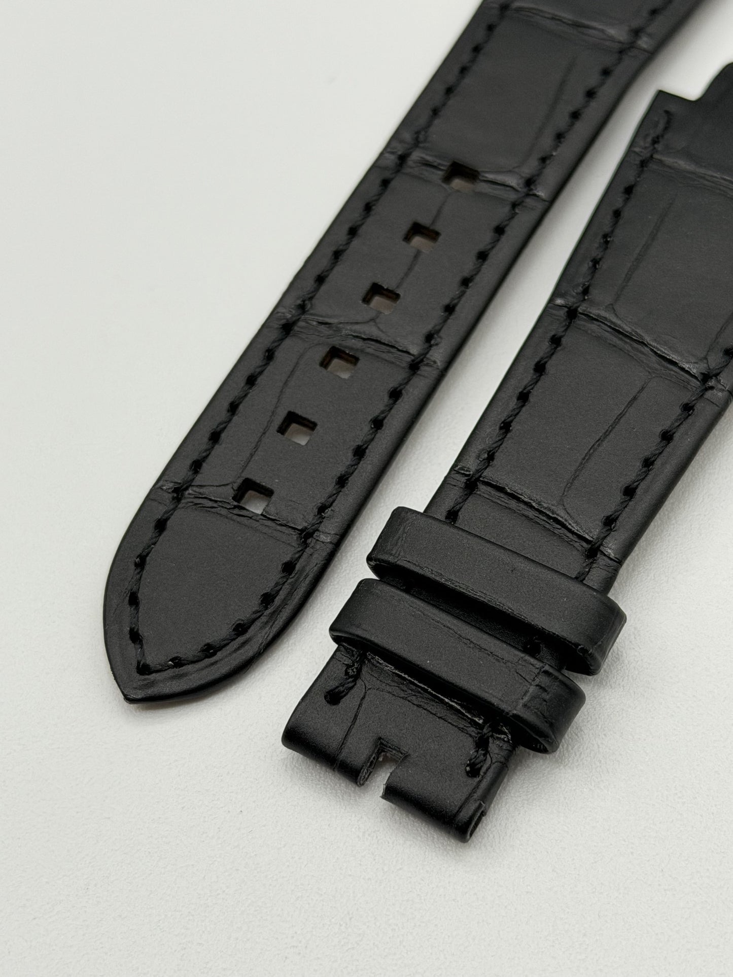 Harry Winston Ocean cinturino alligatore nero black strap 23.5(16)/16mm