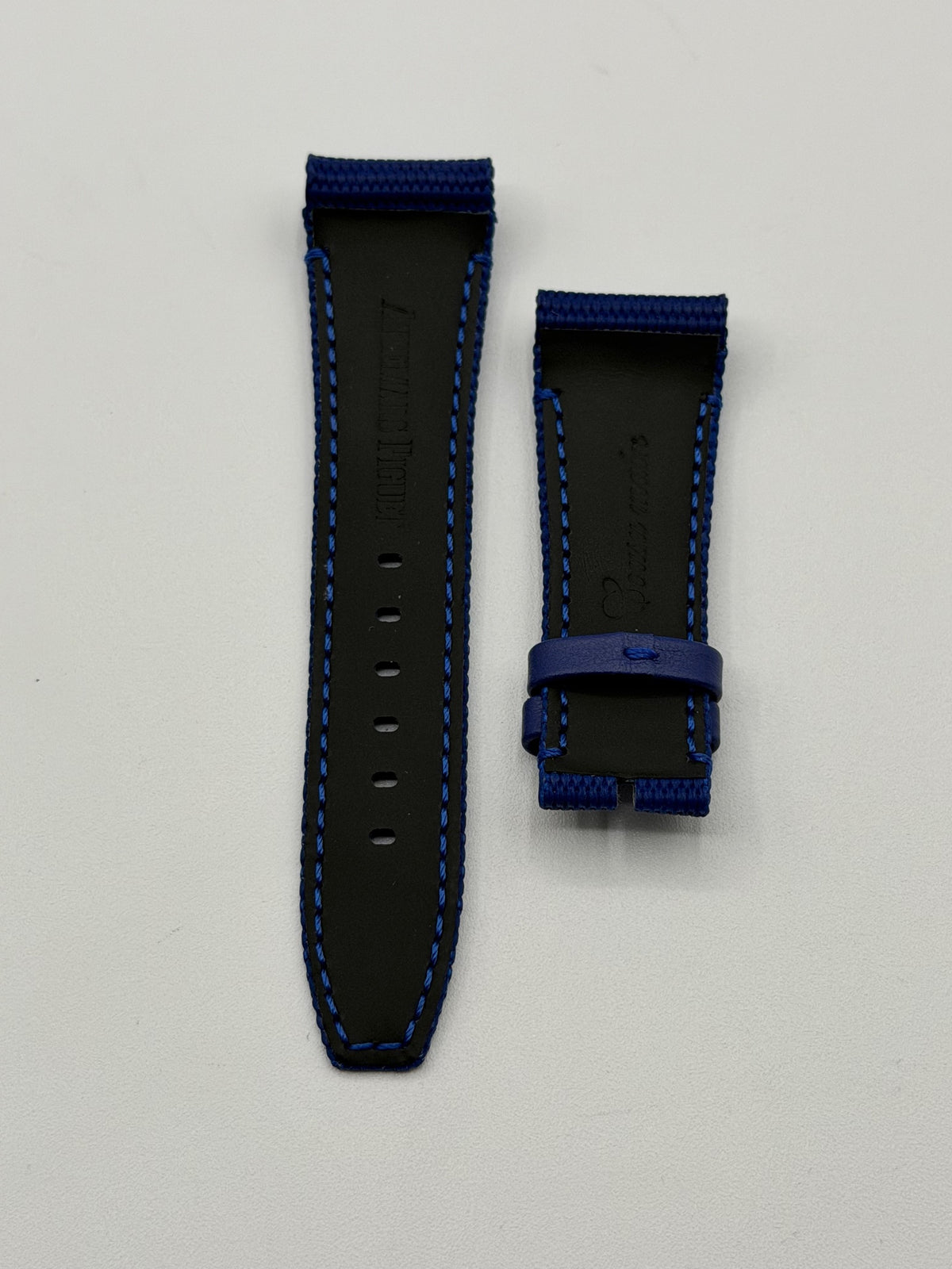 Audemars Piguet Code 11.59 cinturino watch strap tessuto fabric blu 22/18mm