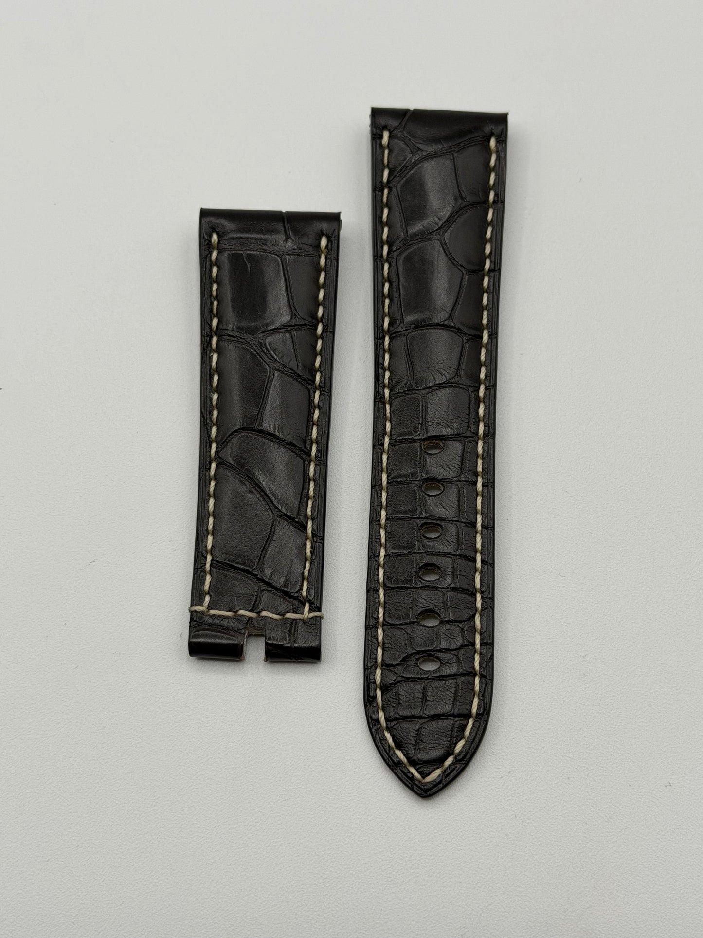Breguet Type XX cinturino alligatore watch strap marrone scuro dark brown 23/20mm
