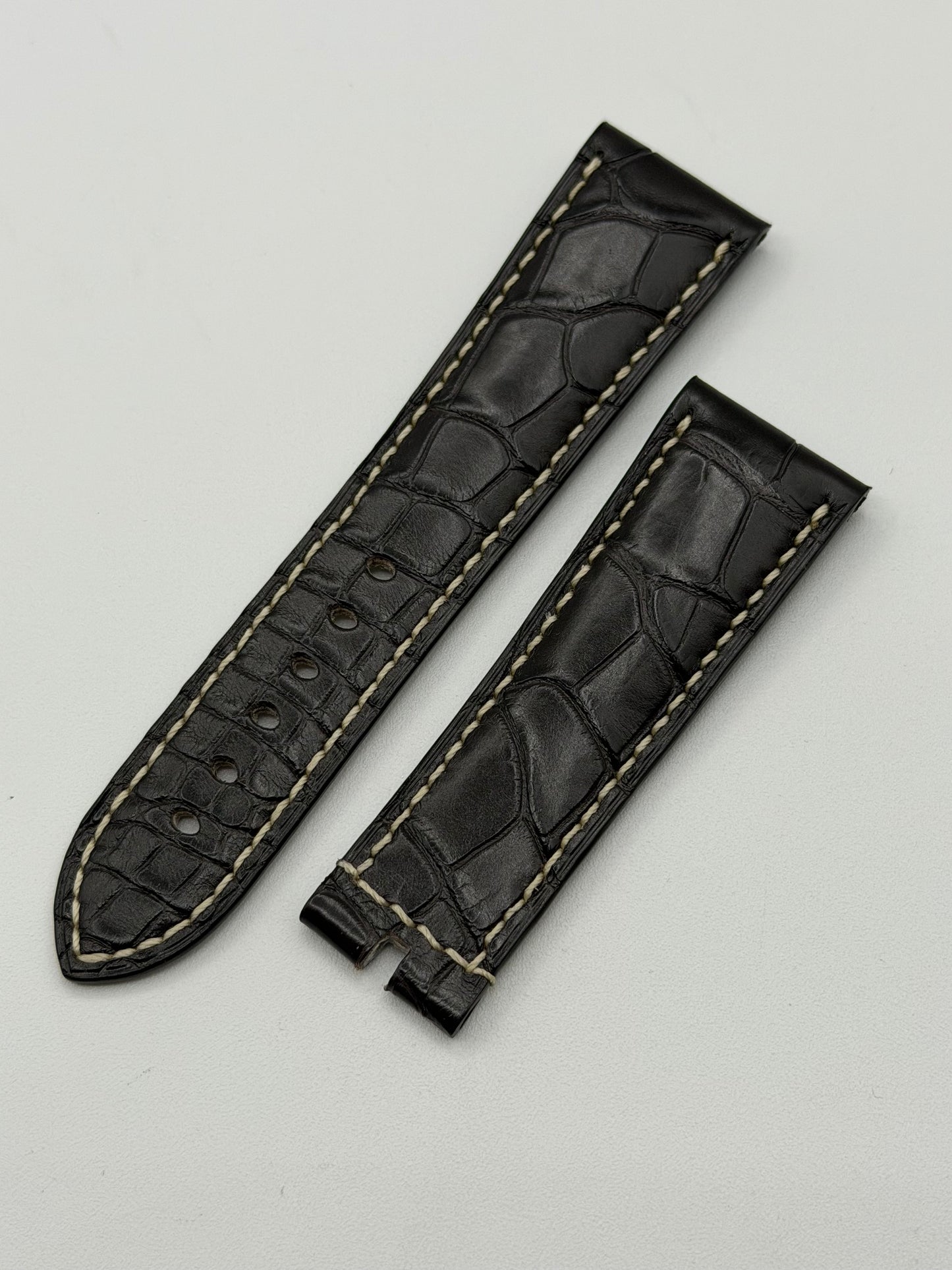 Breguet Type XX cinturino alligatore watch strap marrone scuro dark brown 23/20mm