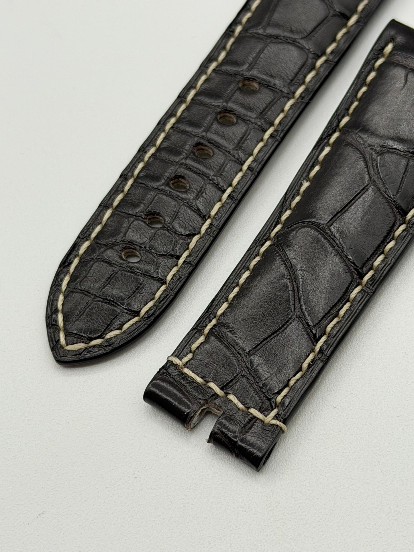 Breguet Type XX cinturino alligatore watch strap marrone scuro dark brown 23/20mm