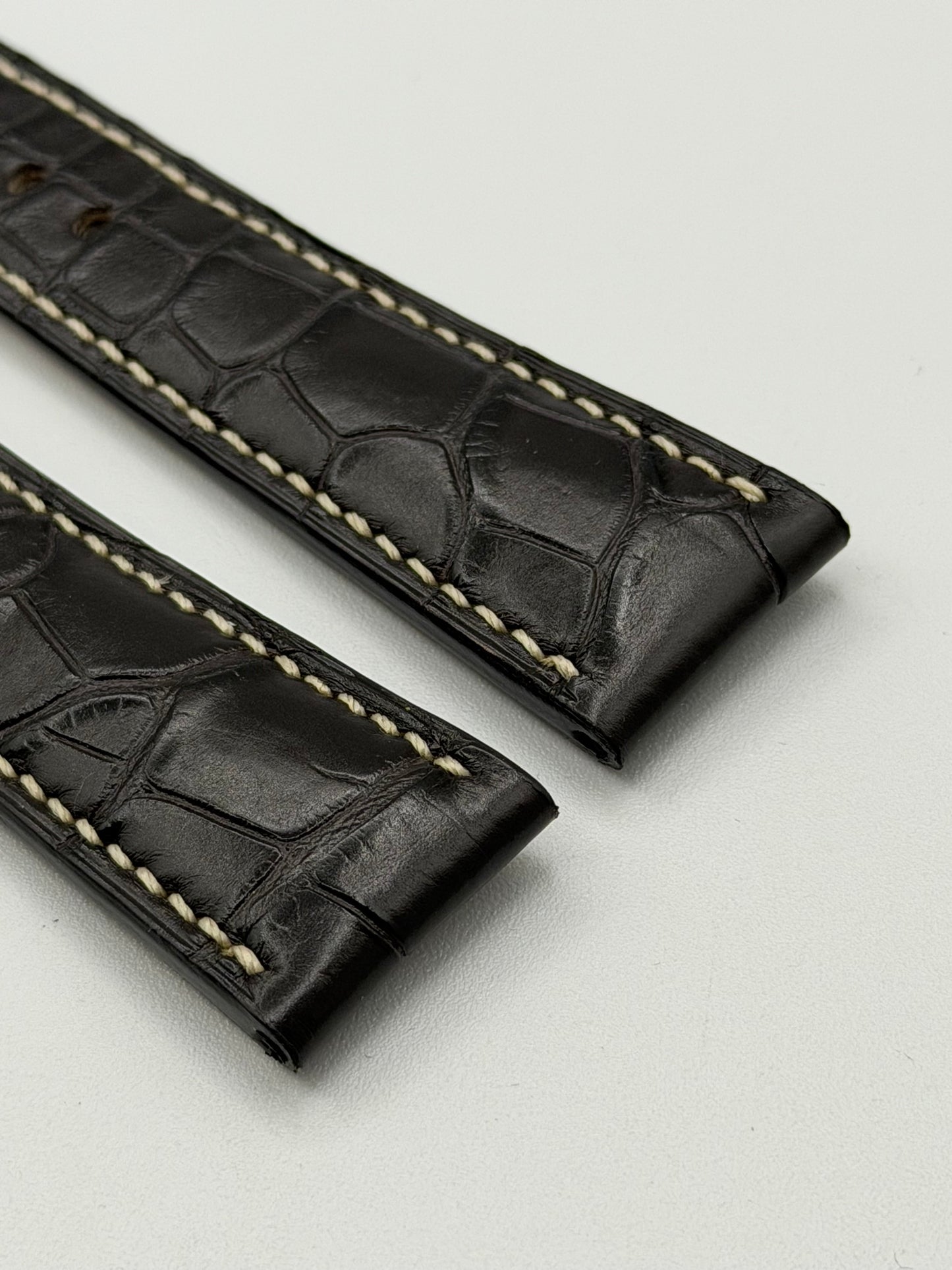 Breguet Type XX cinturino alligatore watch strap marrone scuro dark brown 23/20mm