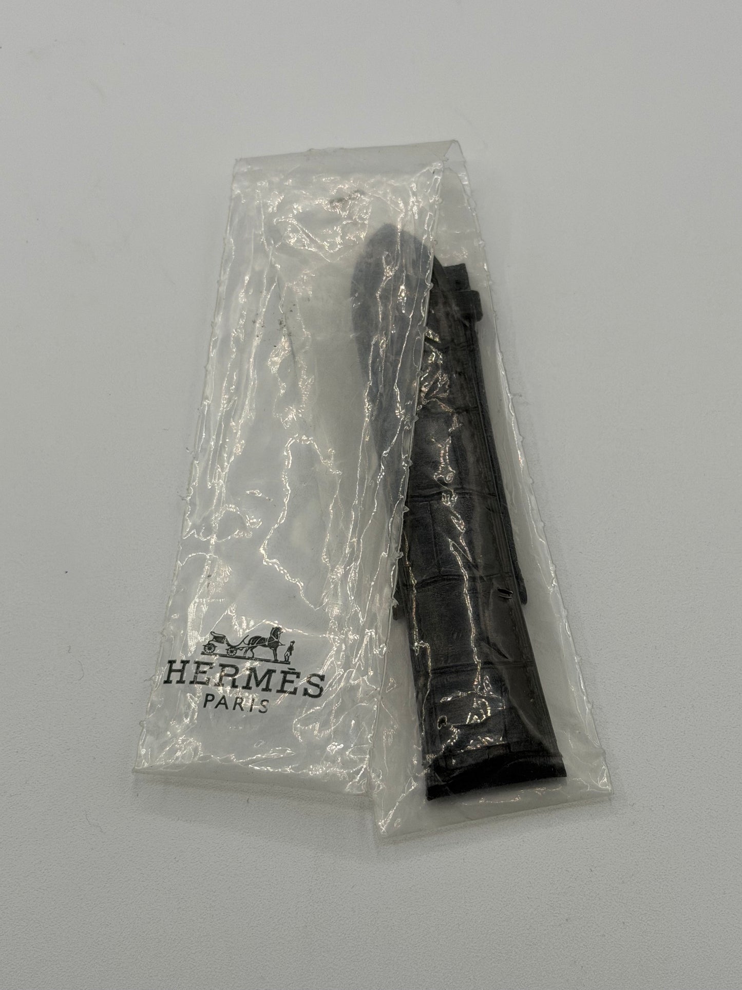 Hermes Cape Cod cinturino alligatore watch strap nero black 22.5/19mm