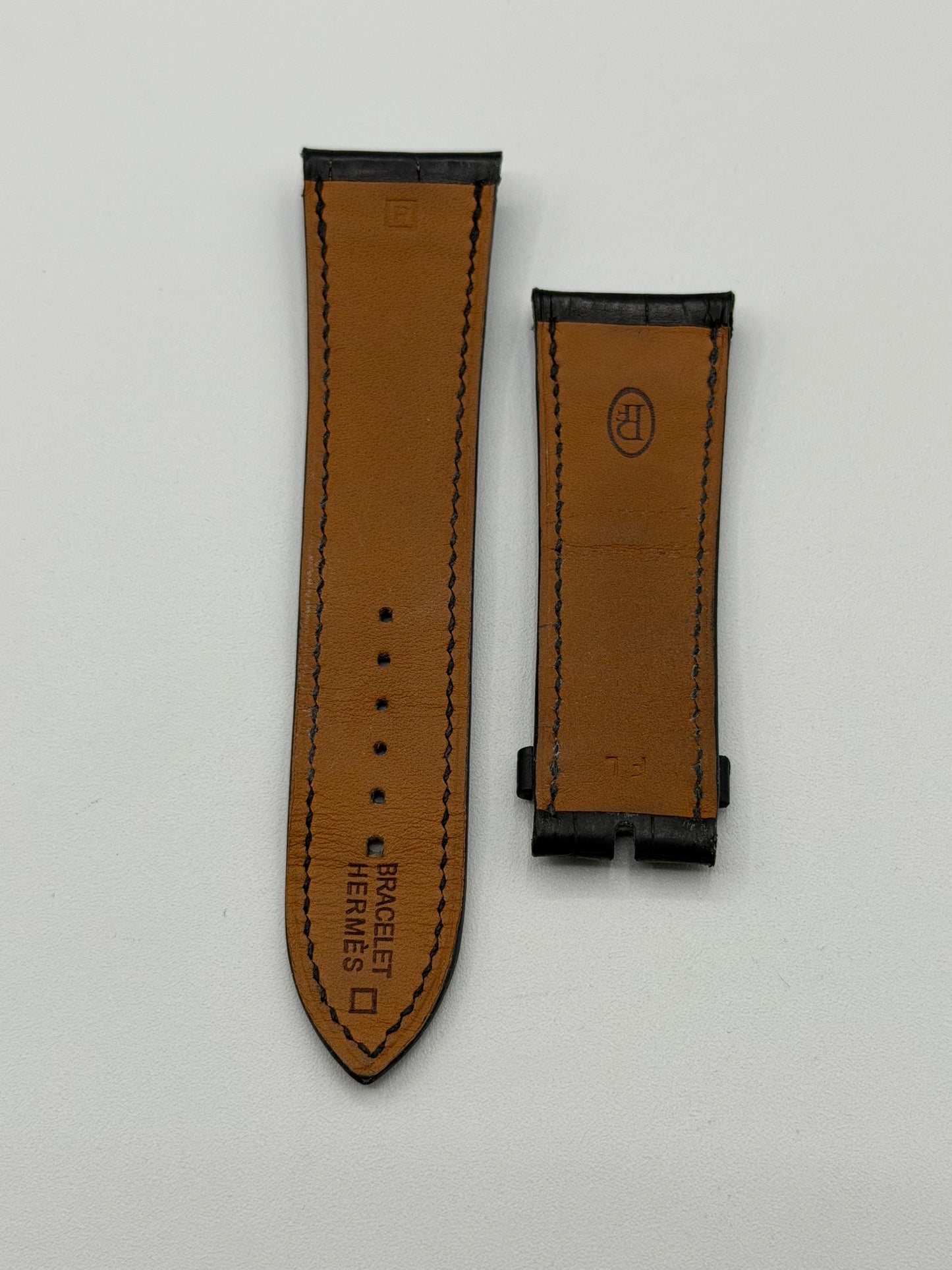 Hermes Cape Cod cinturino alligatore watch strap nero black 22.5/19mm