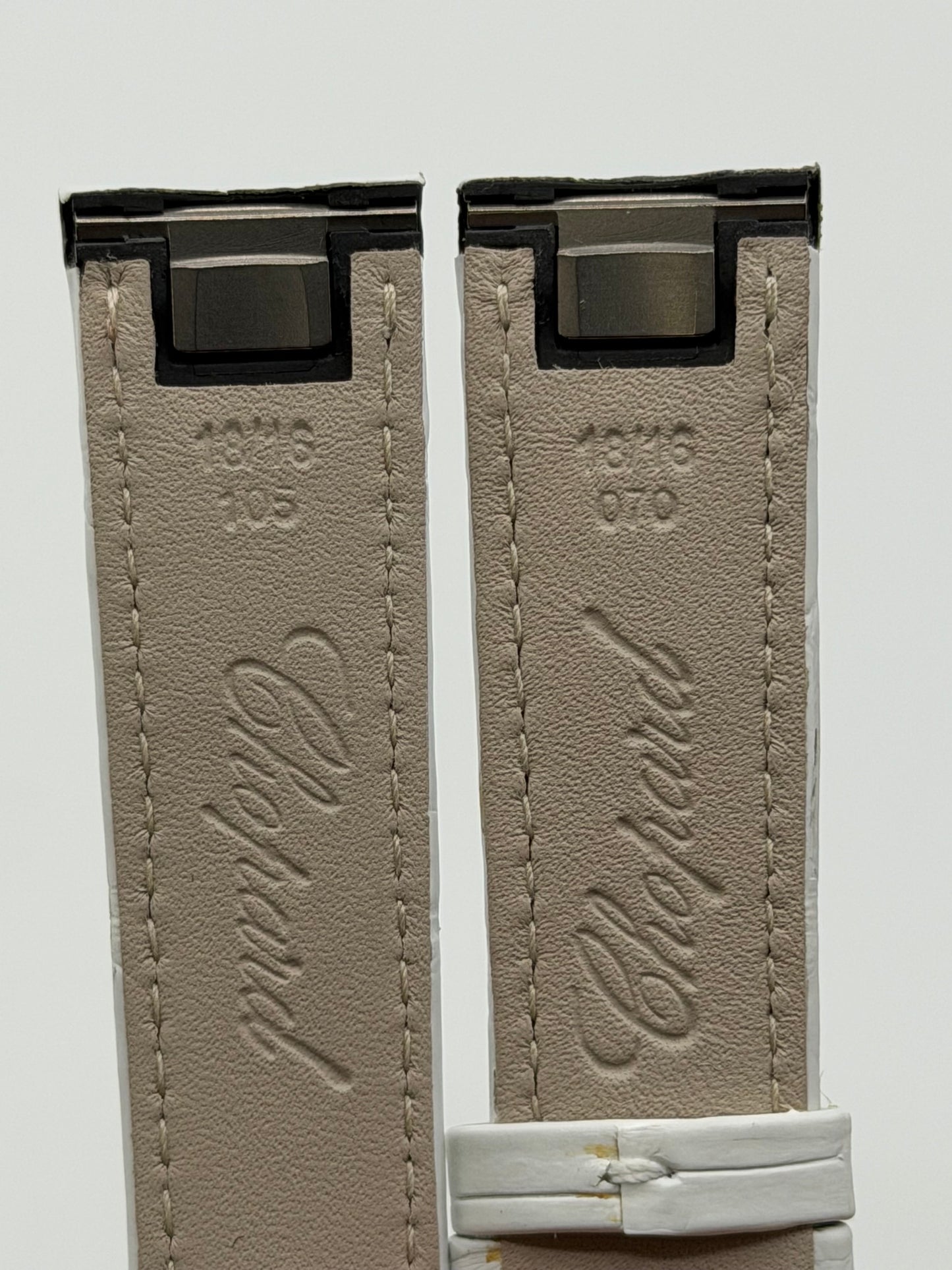 Chopard Happy Sport cinturino alligatore watch strap bianco white 18/16mm