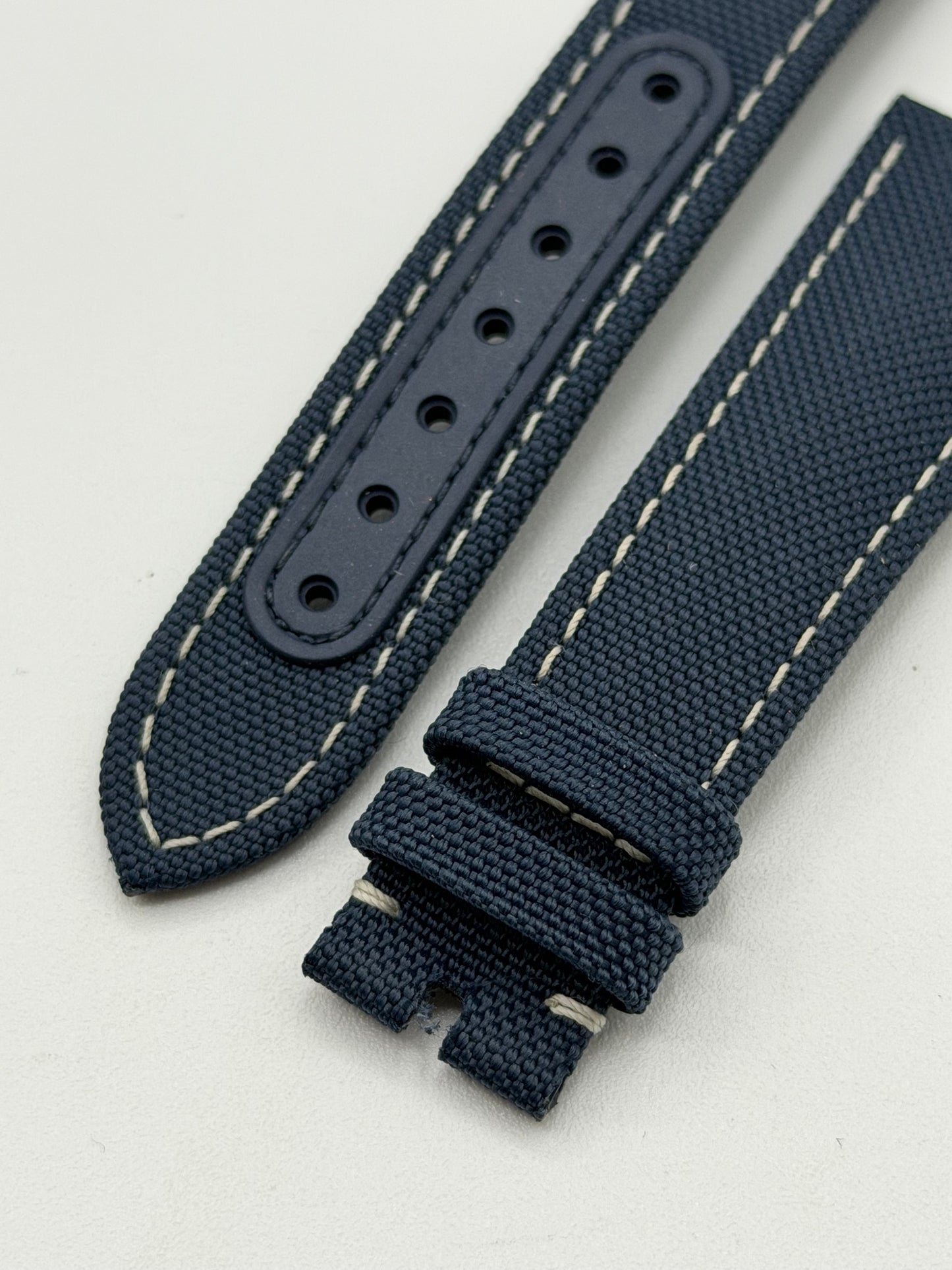 Omega Speedmaster "Snoopy" cinturino tessuto blu fabric strap 20/16 mm