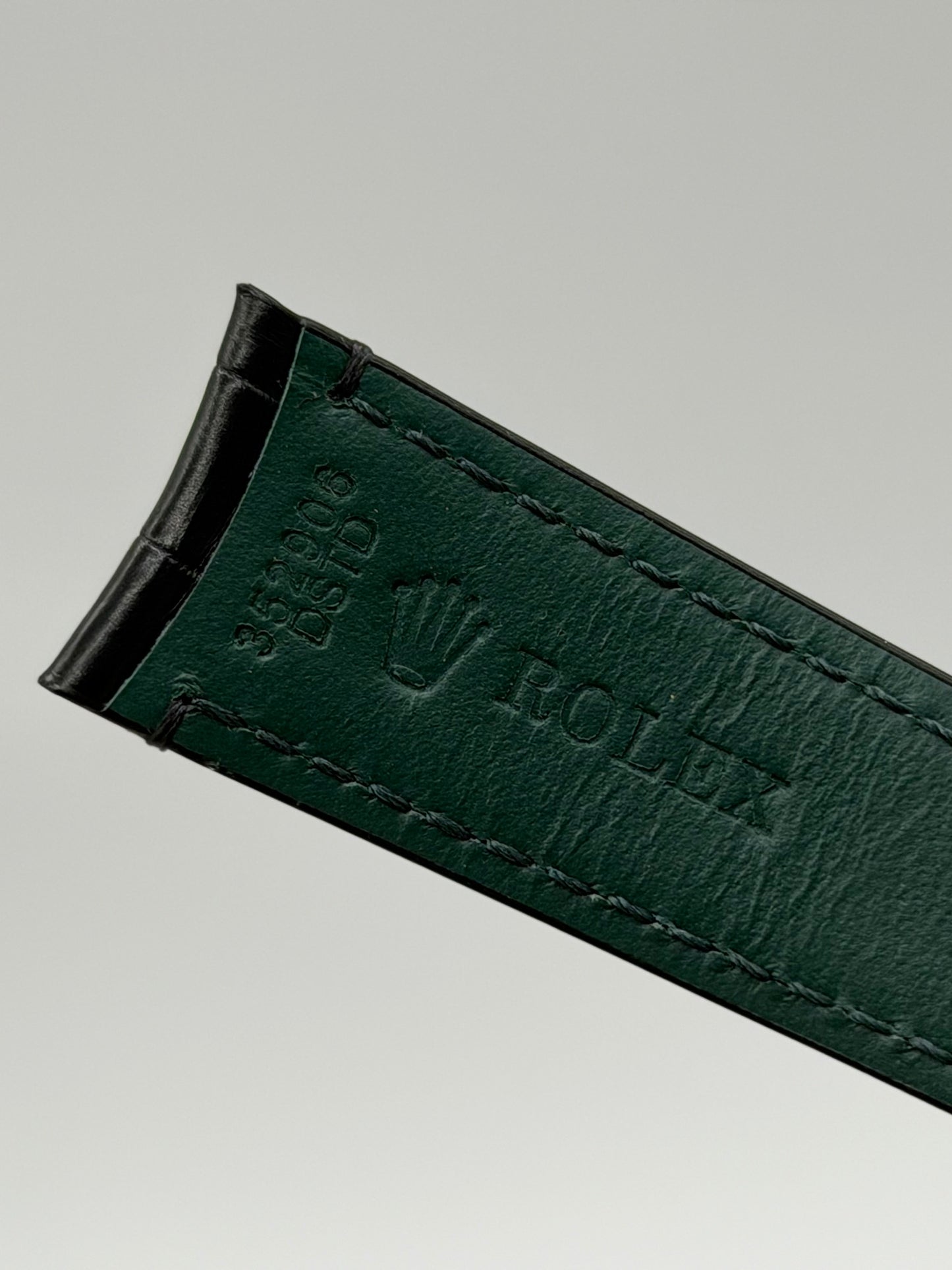 Rolex 1908 cinturino orologio alligatore nero black alligator strap 20/16mm