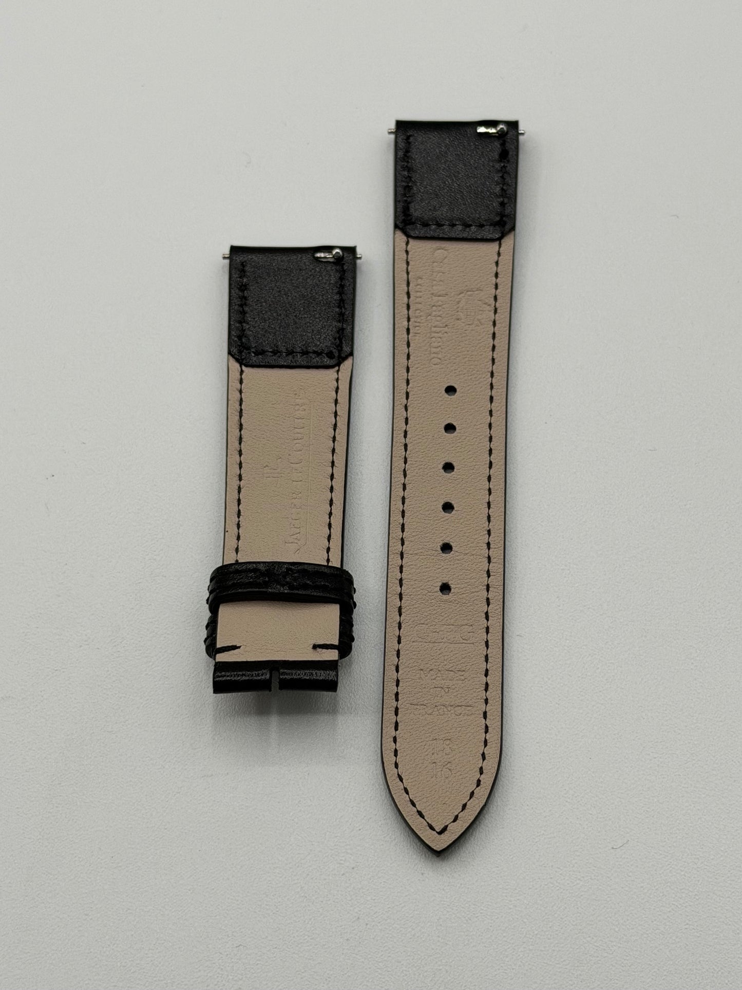 Jaeger LeCoultre Reverso cinturino pelle calf black strap 18/16 "Casa Fagliano"