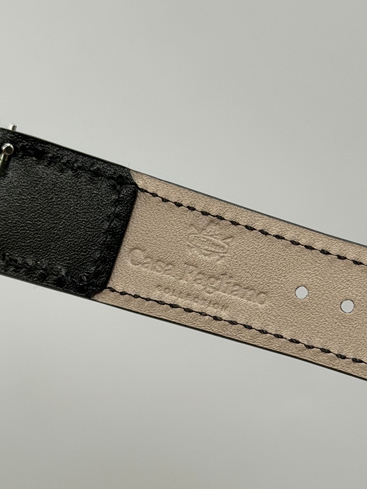 Jaeger LeCoultre Reverso cinturino pelle calf black strap 18/16 "Casa Fagliano"