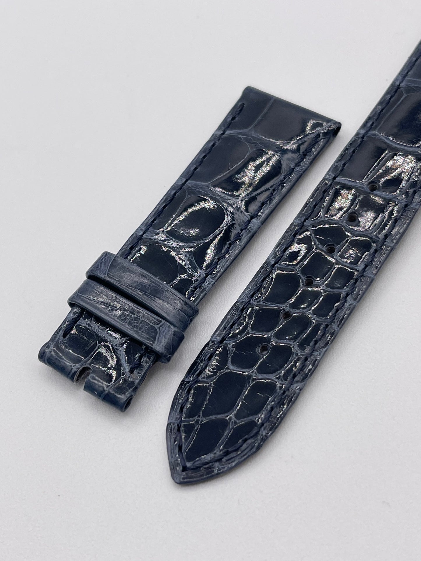 Patek Philippe Golden Ellipse cinturino alligatore blue alligator strap 21/15mm
