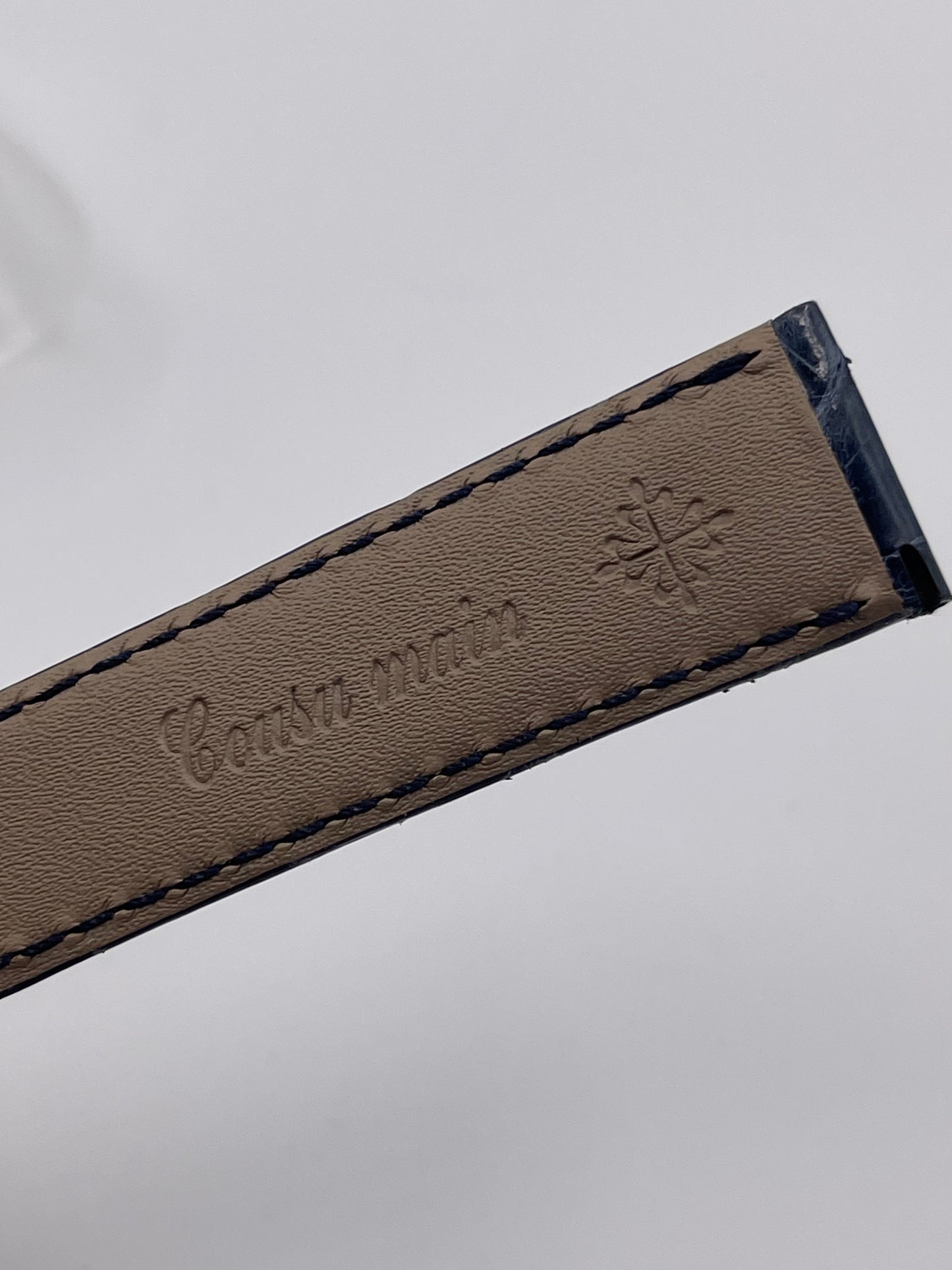 Patek Philippe Golden Ellipse cinturino alligatore blue alligator strap 21/15mm