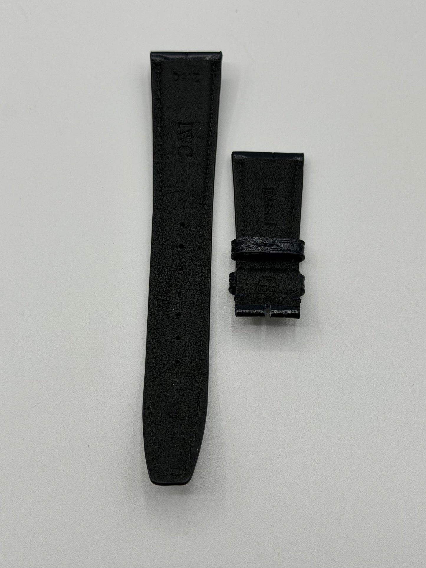 IWC Pilot cinturino orologio alligatore blue alligator watch stap 22/18mm