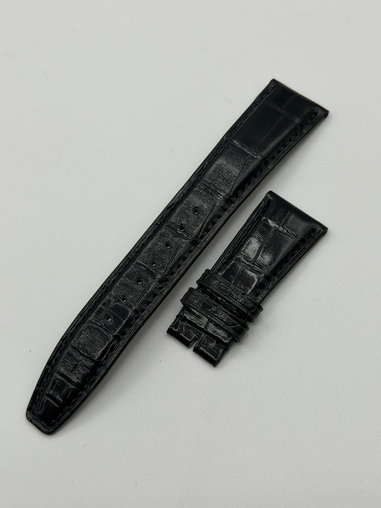IWC Pilot cinturino orologio alligatore blue alligator watch stap 22/18mm